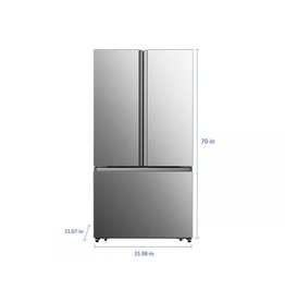 HISENSE HRF266N6CSE 26.6-cu ft French Door Refrigerator with Ice Maker (Fingerprint-Resistant Stainless Steel) ENERGY STAR