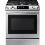 SAMSUNG NX60T8711SS 30 in. 6 cu. ft. Slide-In Gas Range with Smart Dial and Air Fry in Fingerprint Resistant Stainless Steel