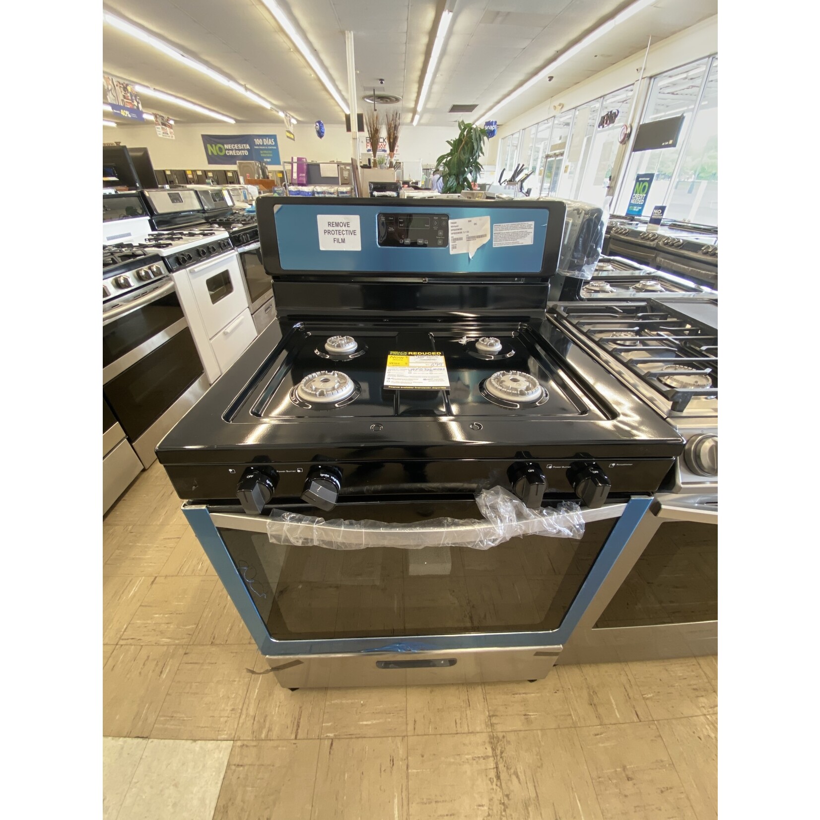 WFG320M0BS WHR Ranges - 5.1 CU FT, STD CLEAN, 2-15K, 1-9.5K, 1-5