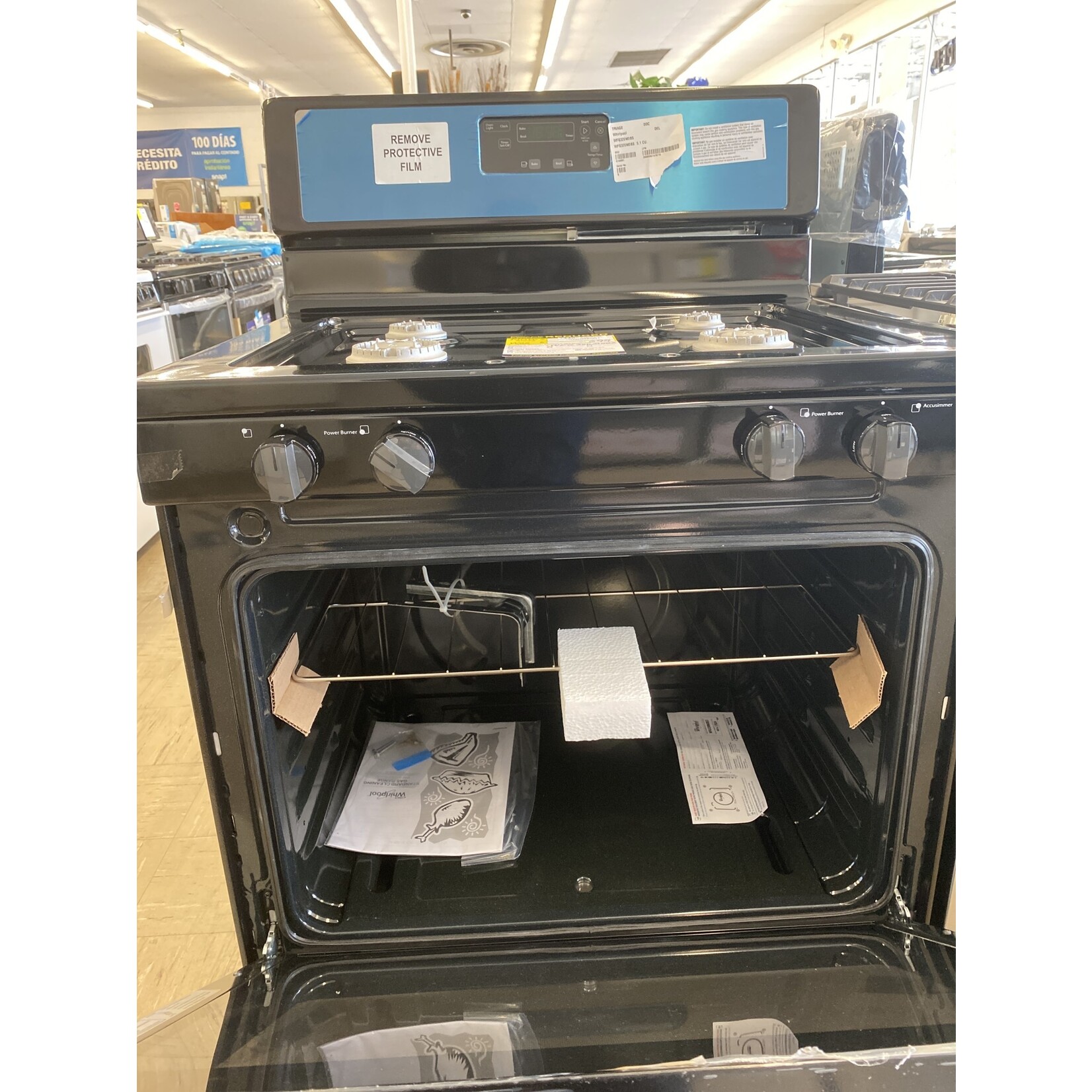 WFG320M0BS WHR Ranges - 5.1 CU FT, STD CLEAN, 2-15K, 1-9.5K, 1-5