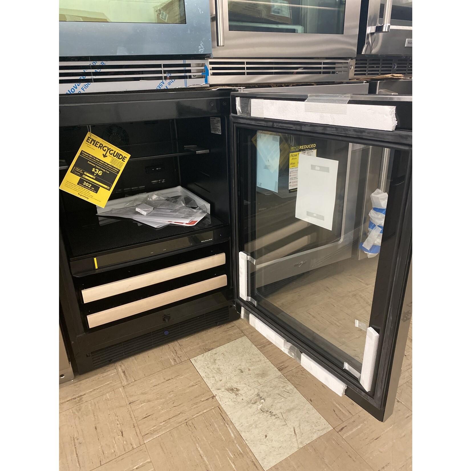 KitchenAid *KUBR204ESB 24 in. W 14-Bottle Wine Cooler
