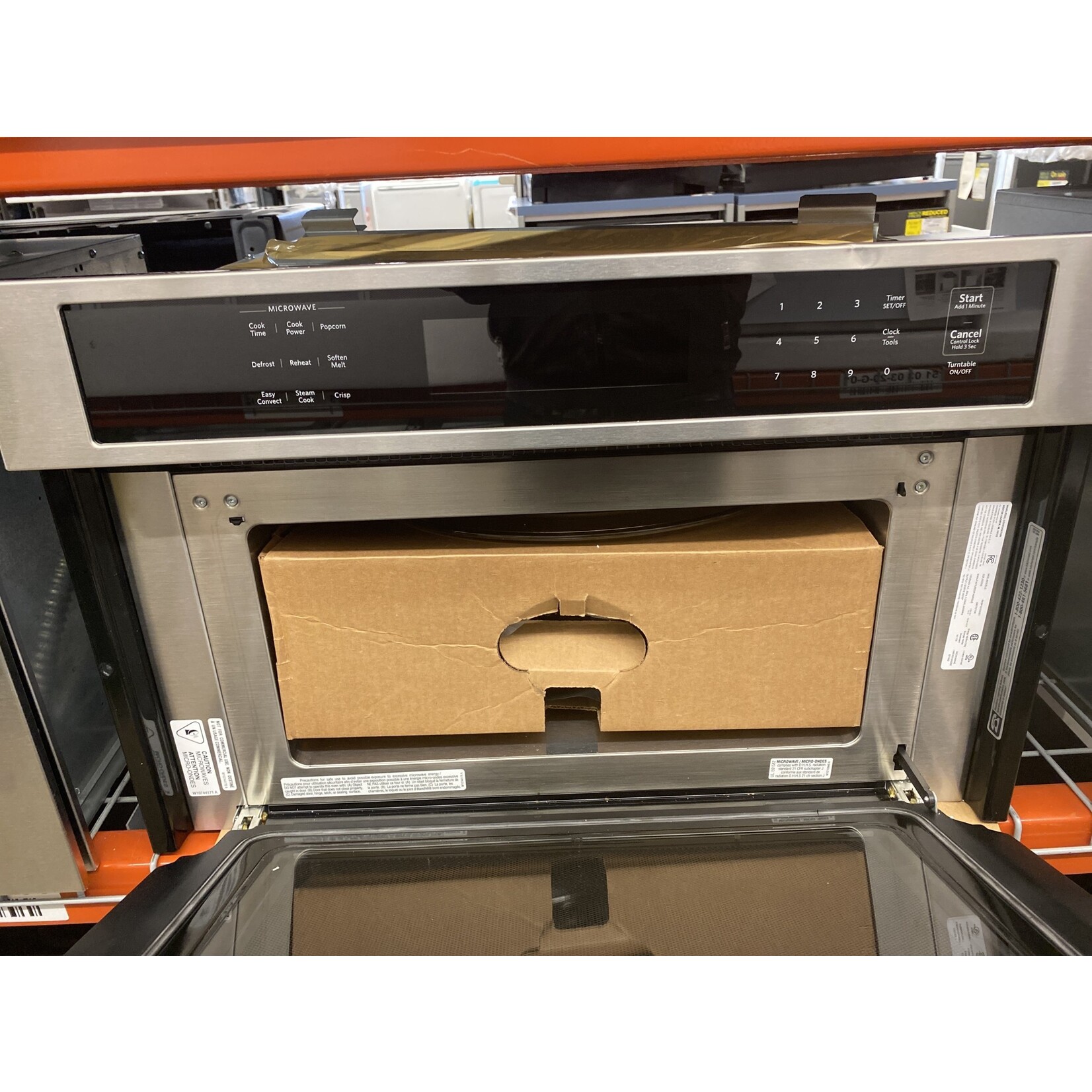 KitchenAid #KMBP107ESS KitchenAid 27" Built-in Microwave Oven with 1.4 Cu. Ft. Capacity, Convection Cooking, Sensor Steam Cycle, Crispwave™ Technology, EasyConvect™ Conversion, Broil Element, Quick Start, Control Lock, and ADA Compliant: Stainless Steel