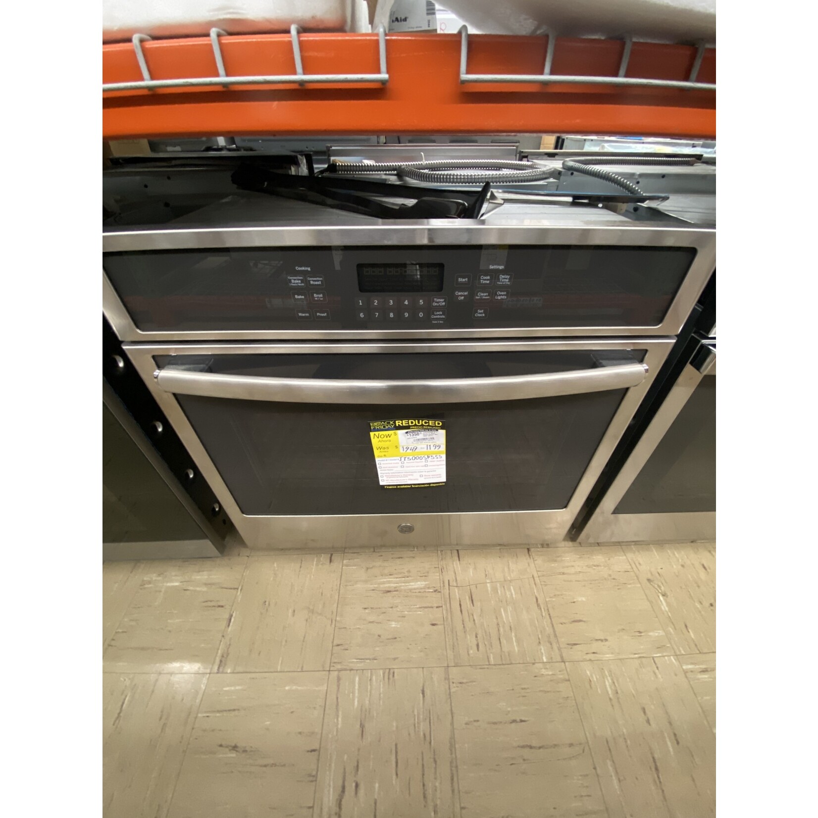 GE *JTS5000SNSS 30 in. 5.0 cu. ft. Smart Single Electric Wall Oven with Self-Cleaning Convection in Stainless Steel