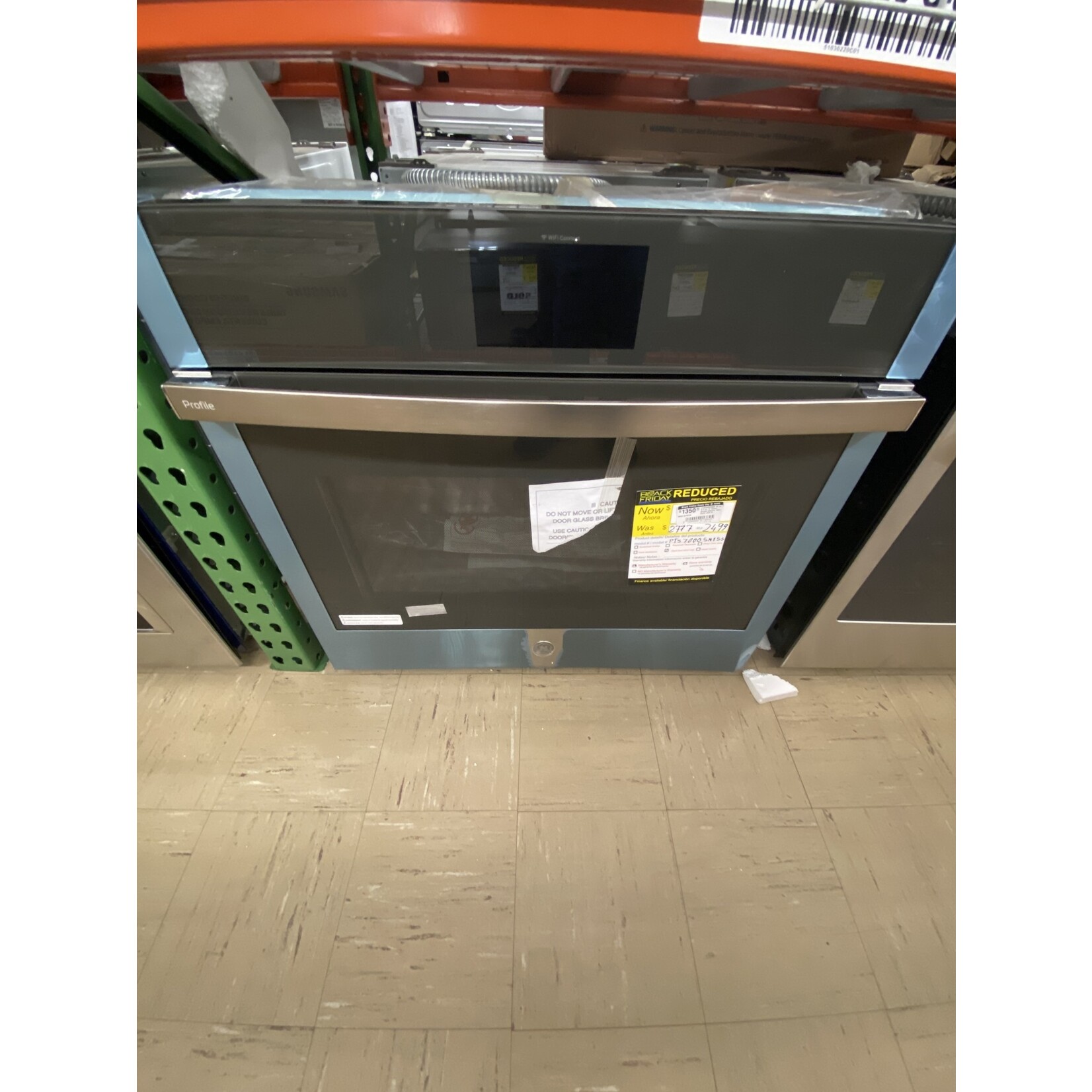 GE *JTS5000SNSS 30 in. 5.0 cu. ft. Smart Single Electric Wall Oven with Self-Cleaning Convection in Stainless Steel