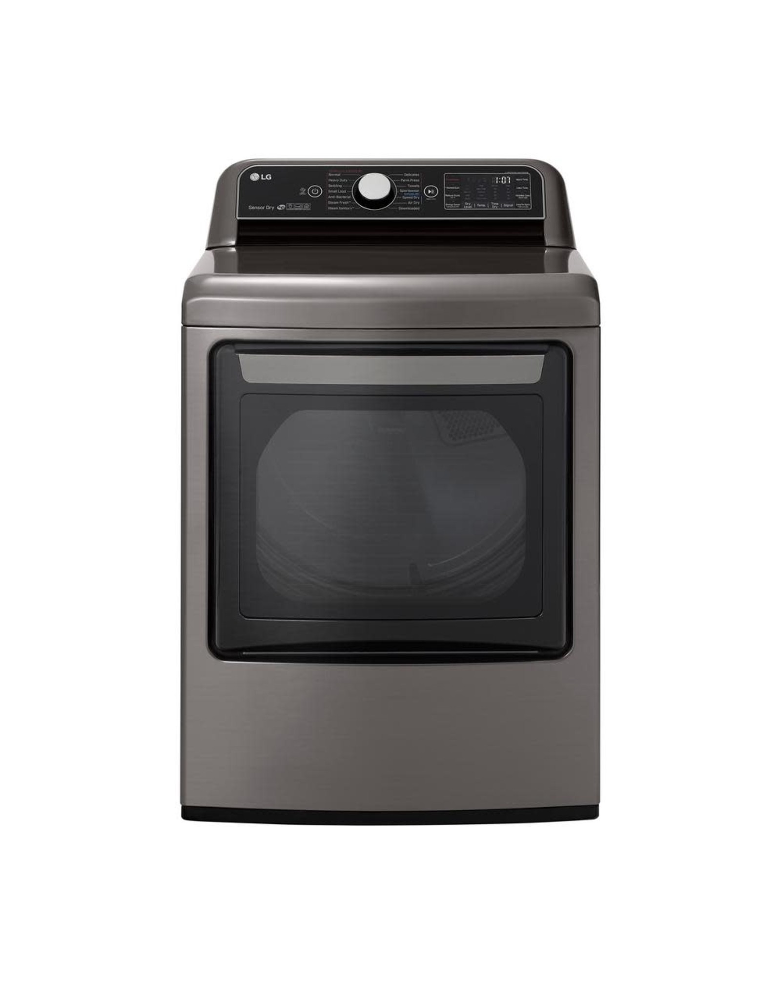 LG Electronics DLEX7800VE 7.3 cu. ft. Ultra Large Smart Front Load Electric Dryer w/ EasyLoad Door, TurboSteam & Wi-Fi Enabled in Graphite Steel