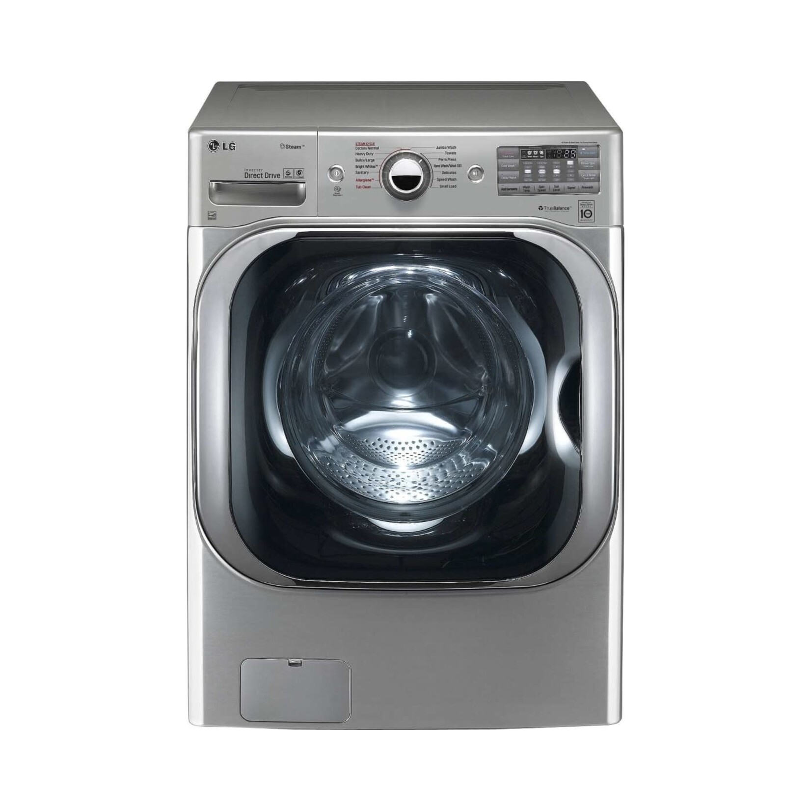 LG Electronics WM8100HVA 5.2 cu. ft. High Efficiency Mega Capacity Front Load Washer with Steam and TurboWash in Graphite Steel, ENERGY STAR one year cps warrant