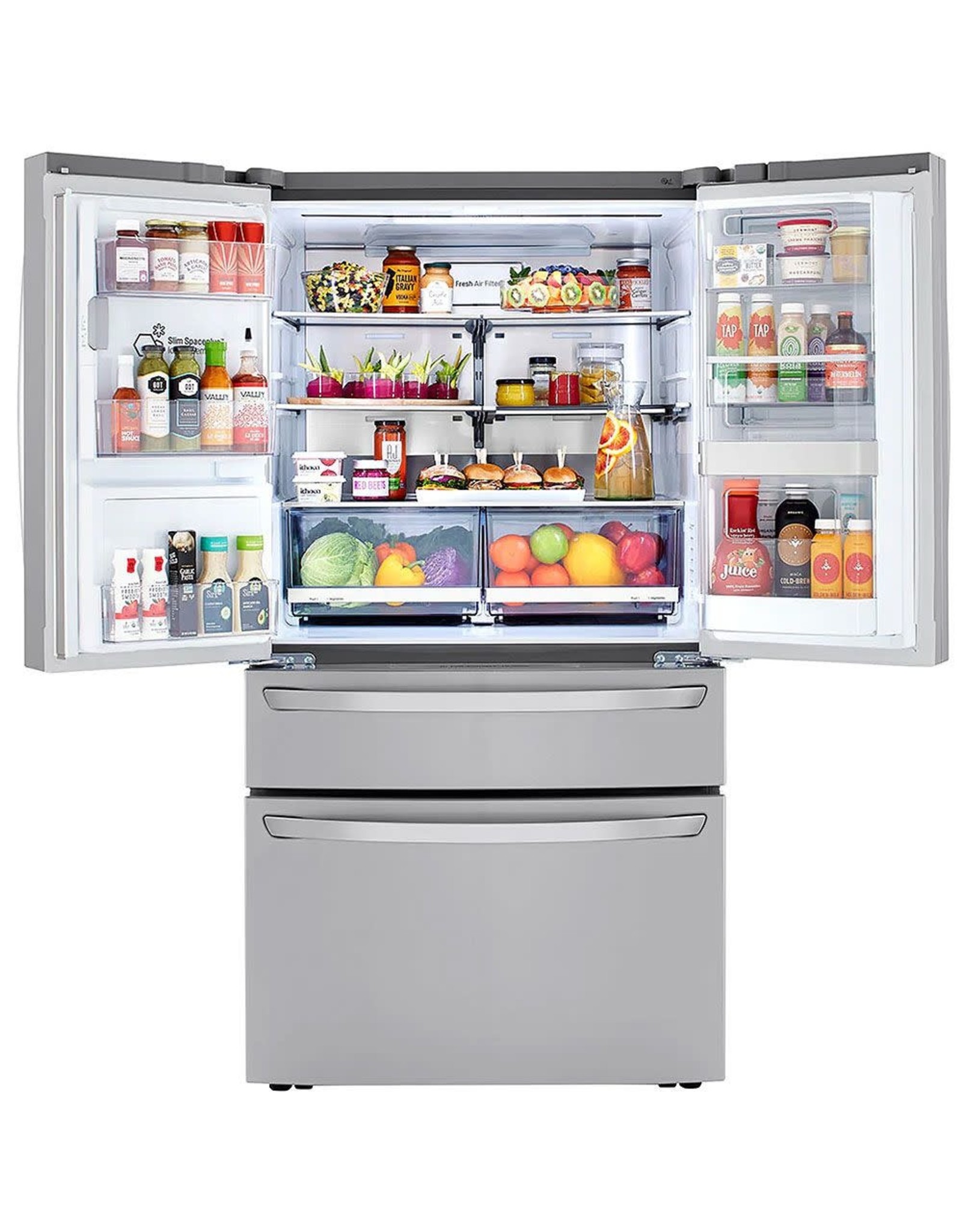 LG Electronics 29.7 cu.ft. Smart French 4-Door, Door-In-Door Full Convert with Craft Ice Refrigerator in PrintProof Stainless Steel