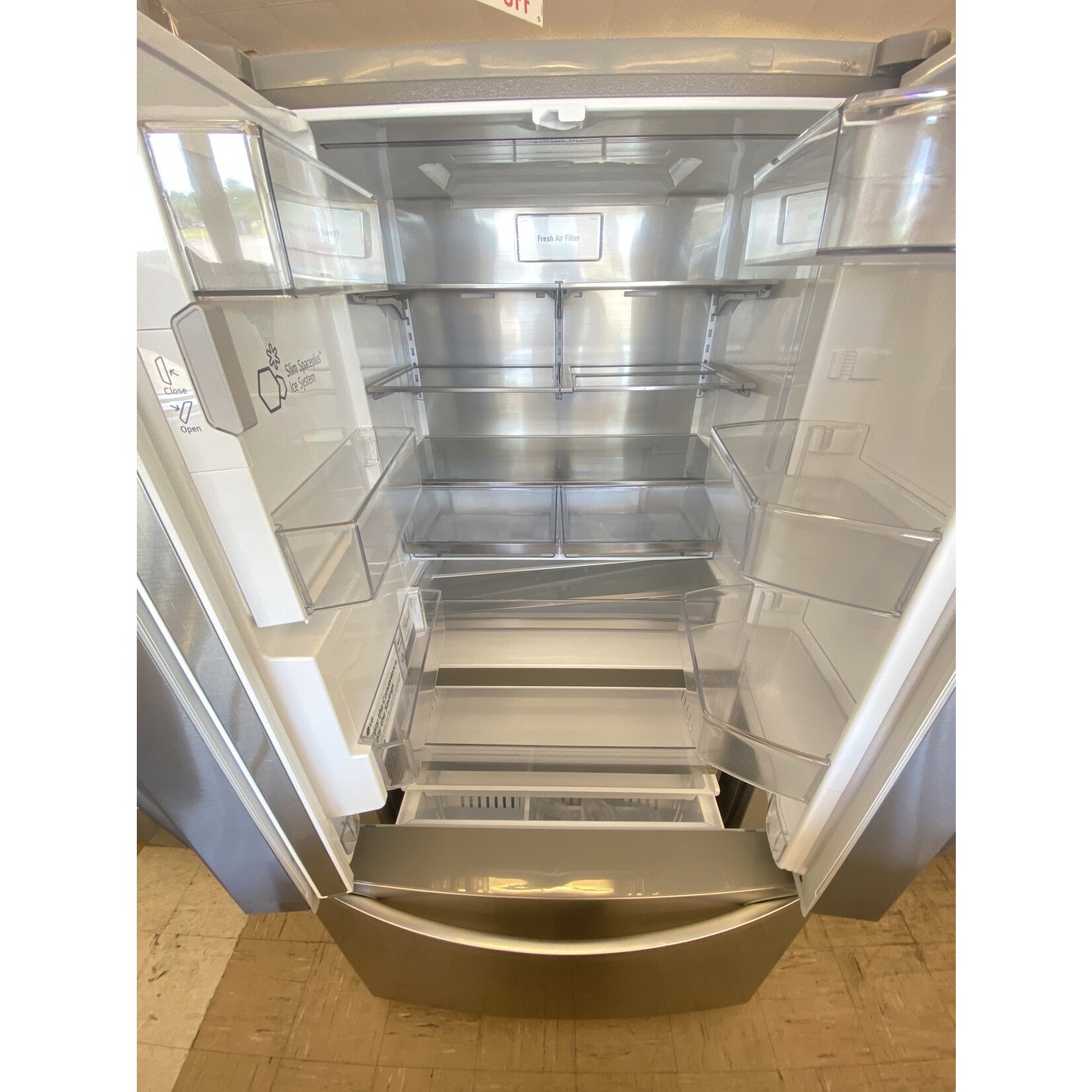 LG Electronics LRFXC2416S 23.5 cu. ft. Smart French Door Refrigerator, Dual Ice Makers with Craft Ice in PrintProof Stainless Steel, Counter Depth