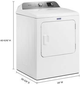 MAYTAG MED6200KW 7.0 cu. ft. 240-Volt White Electric Vented Dryer with Moisture Sensing