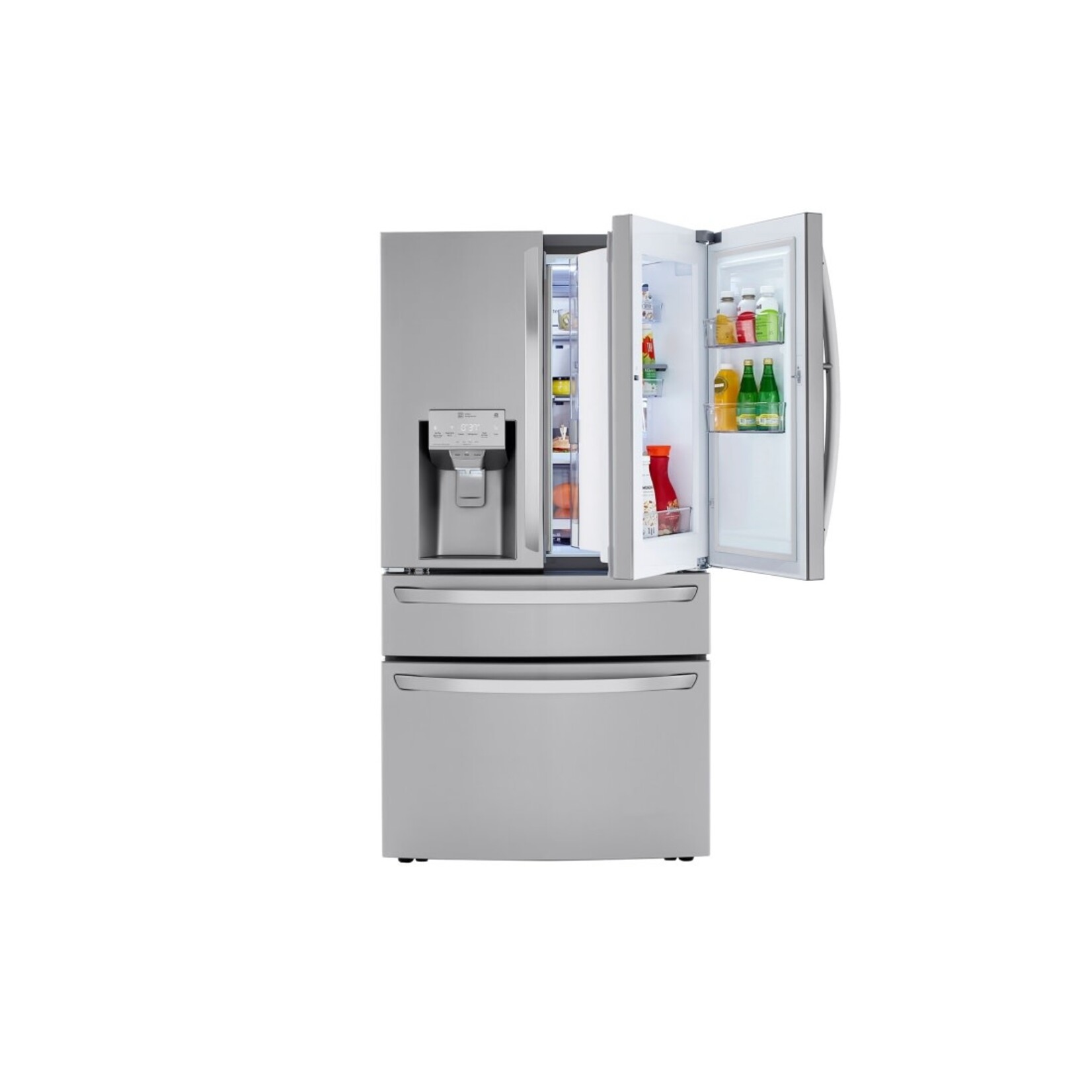 LG Electronics LRMDC2306S 22.5 cu. ft. 4-Door French Door Refrigerator Door-In-Door, Dual and Craft Ice in PrintProof Stainless, Counter Depth [one year cps warranty ]
