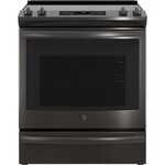 GE GE Appliances JS760BLTS 5.3 cu. ft. Slide-In Electric Range with Self-Cleaning Convection Oven in Black Stainless Steel, Fingerprint Resistant