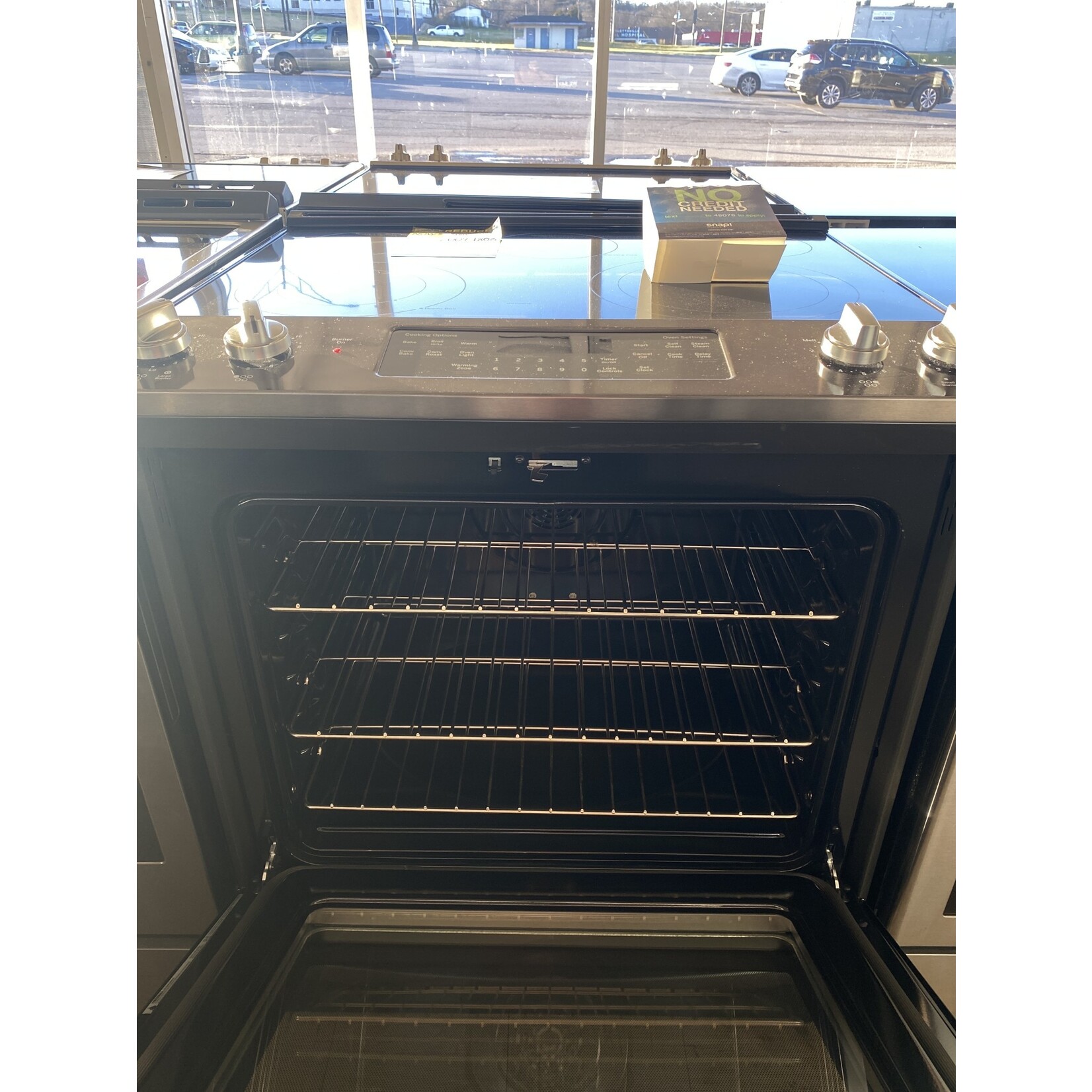 GE GE Appliances  JS760BLTS 5.3 cu. ft. Slide-In Electric Range with Self-Cleaning Convection Oven in Black Stainless Steel, Fingerprint Resistant