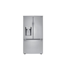 LG Electronics LRFXC2416S 23.5 cu. ft. Smart French Door Refrigerator, Dual Ice Makers with Craft Ice in PrintProof Stainless Steel, Counter Depth