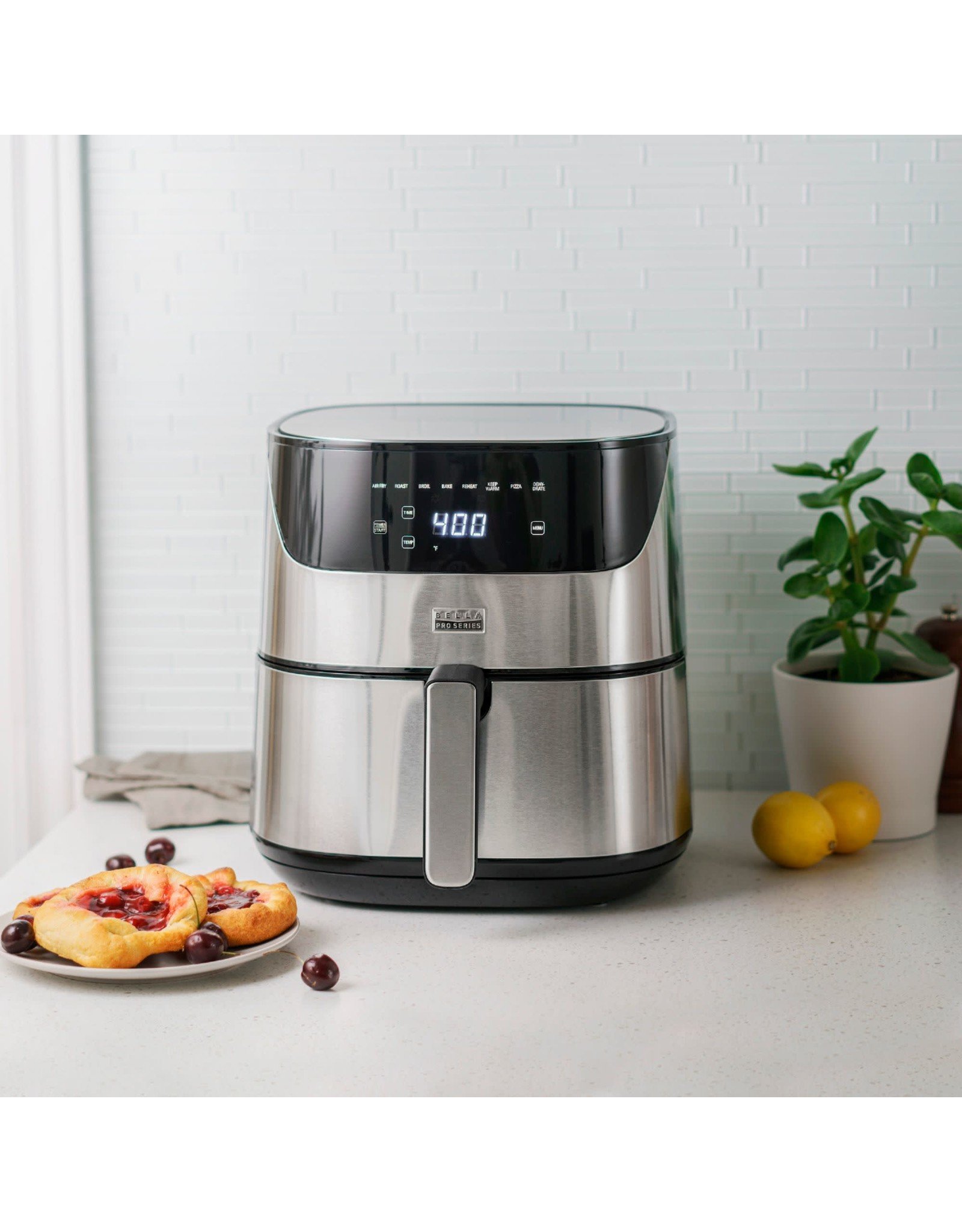 90110 Bella Pro Series - 6.3-qt. Touchscreen Air Fryer - Stainless Steel -  Black Friday
