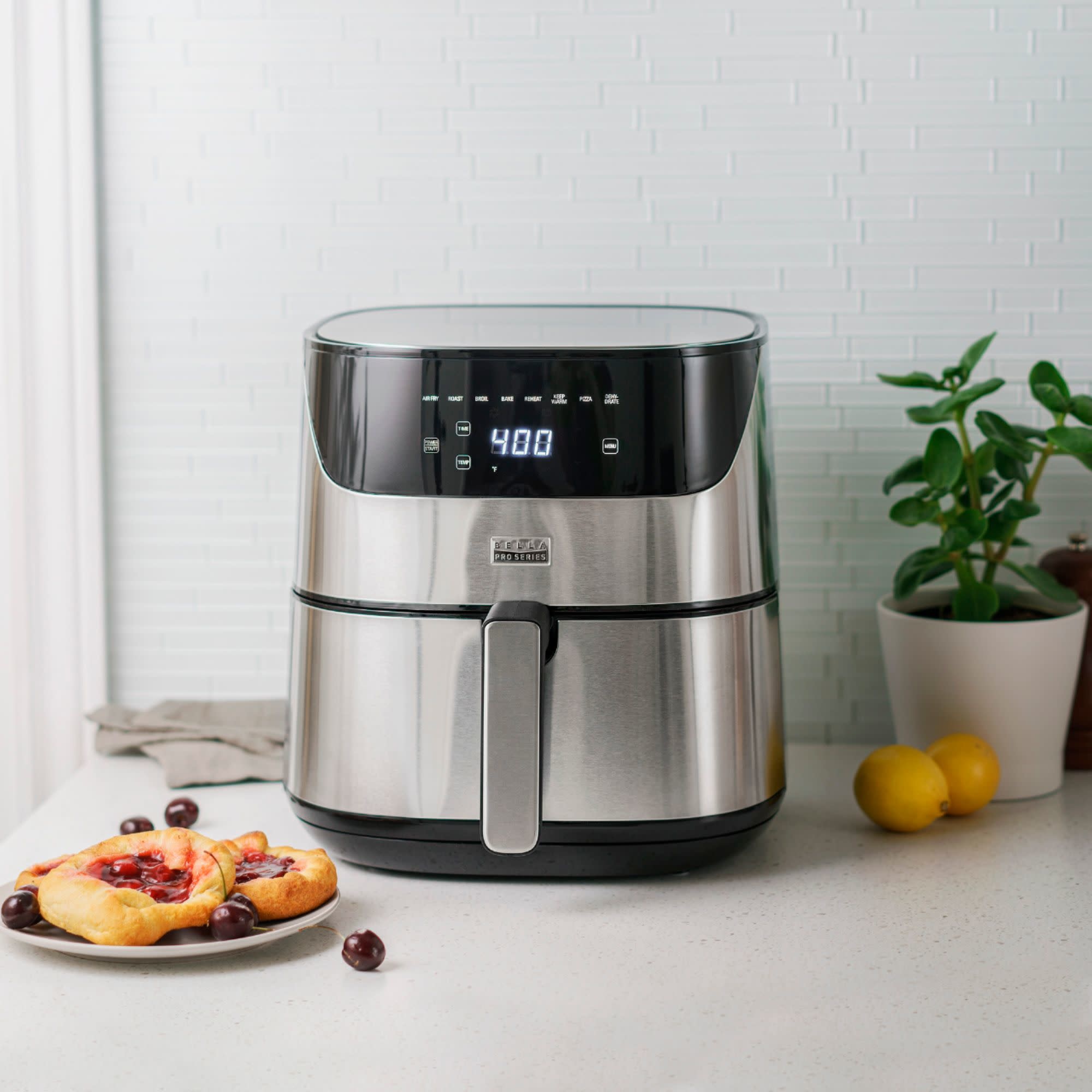 Bella Pro Series - 6-qt. Digital Air Fryer with Stainless Finish