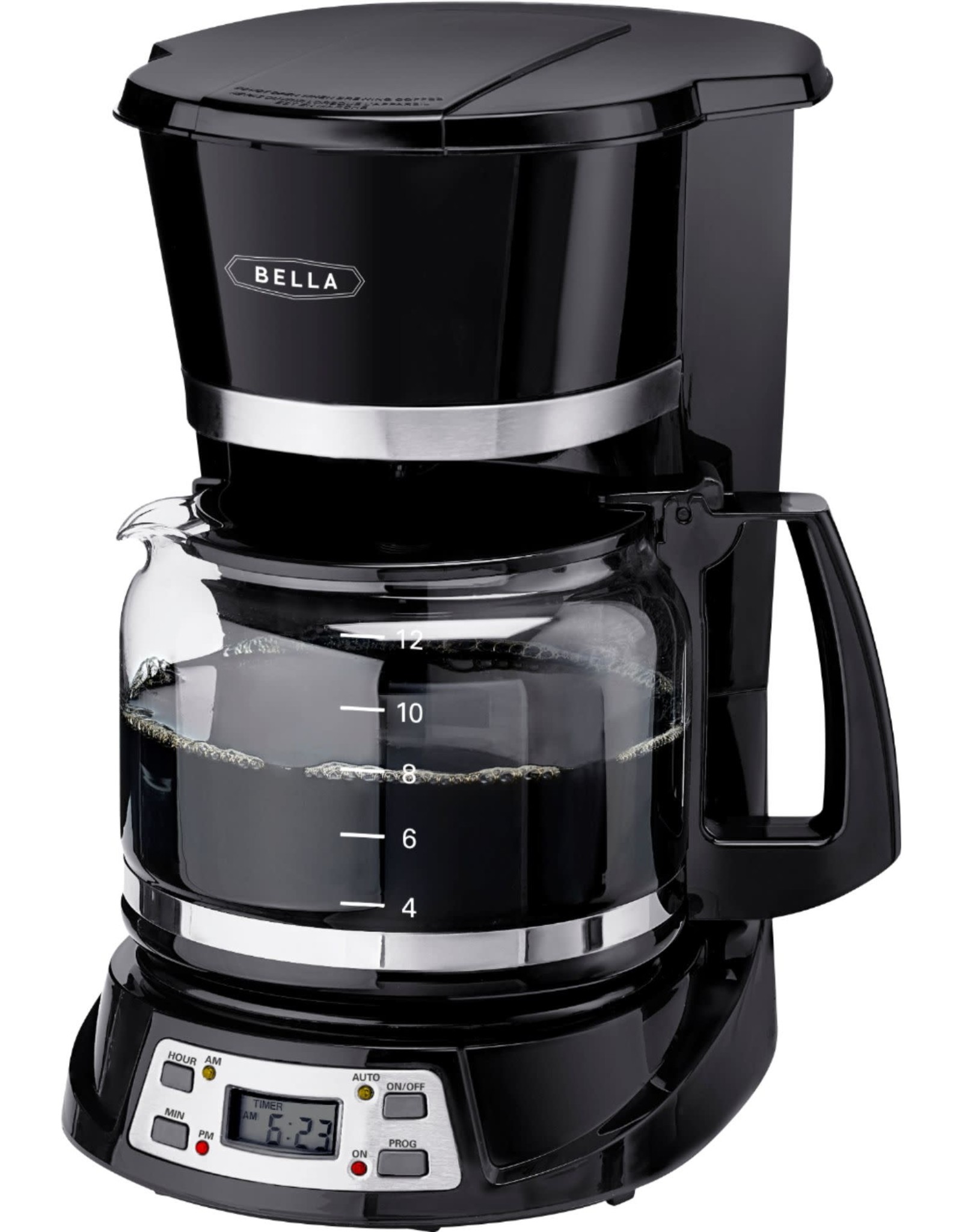 Bella pro 14830 Bella - 12-Cup Coffee Maker - Black/Stainless Steel