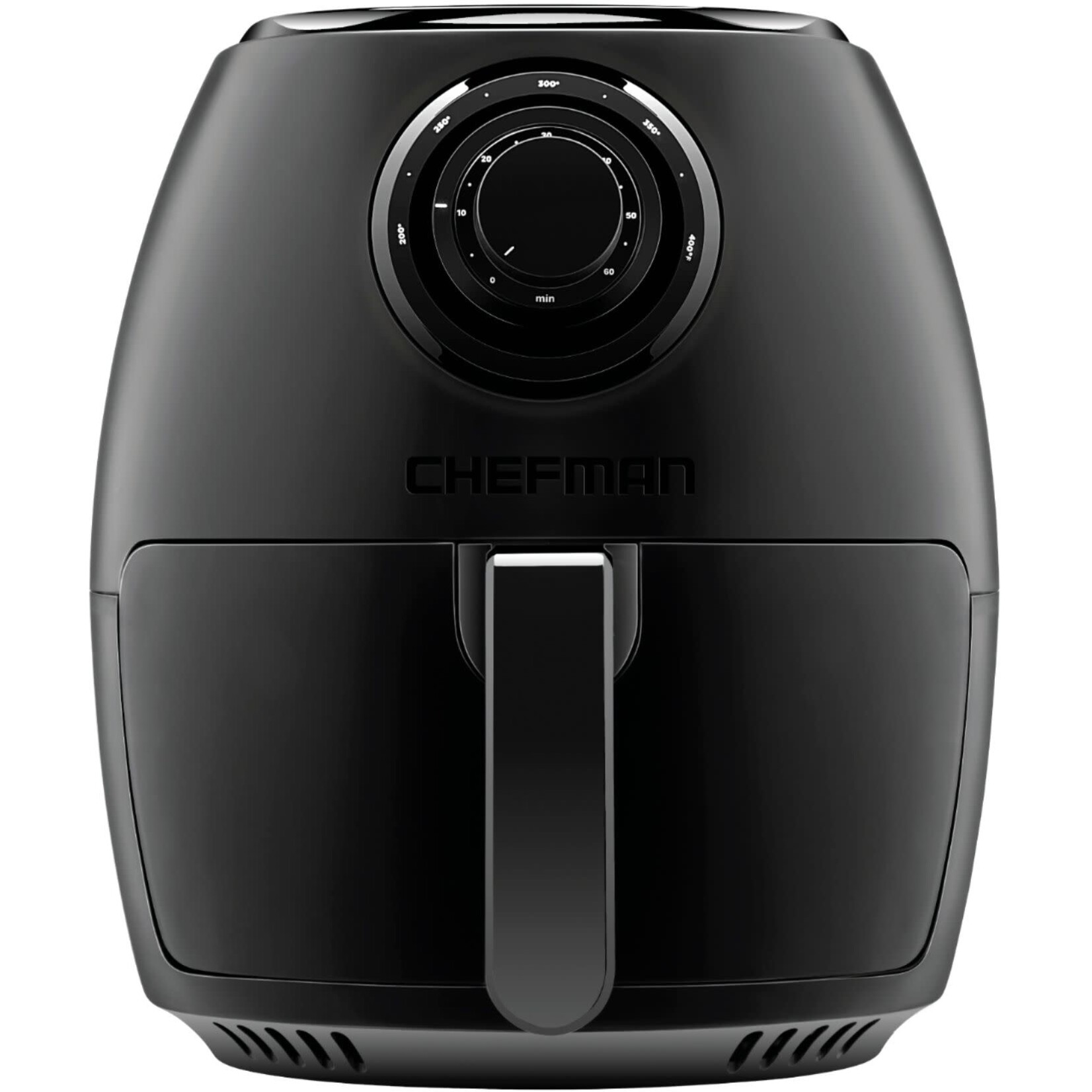 RJ38-V3-DC35 CHEFMAN - TurboFry 3.7qt/3.5L Analog Air Fryer, Dual Dial Control, Dishwasher-Safe Basket - Black