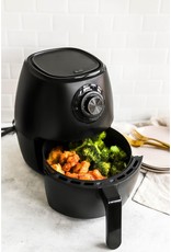 CHEFMAN RJ38-V3-DC35 CHEFMAN - TurboFry 3.7qt/3.5L Analog Air Fryer, Dual Dial Control, Dishwasher-Safe Basket - Black