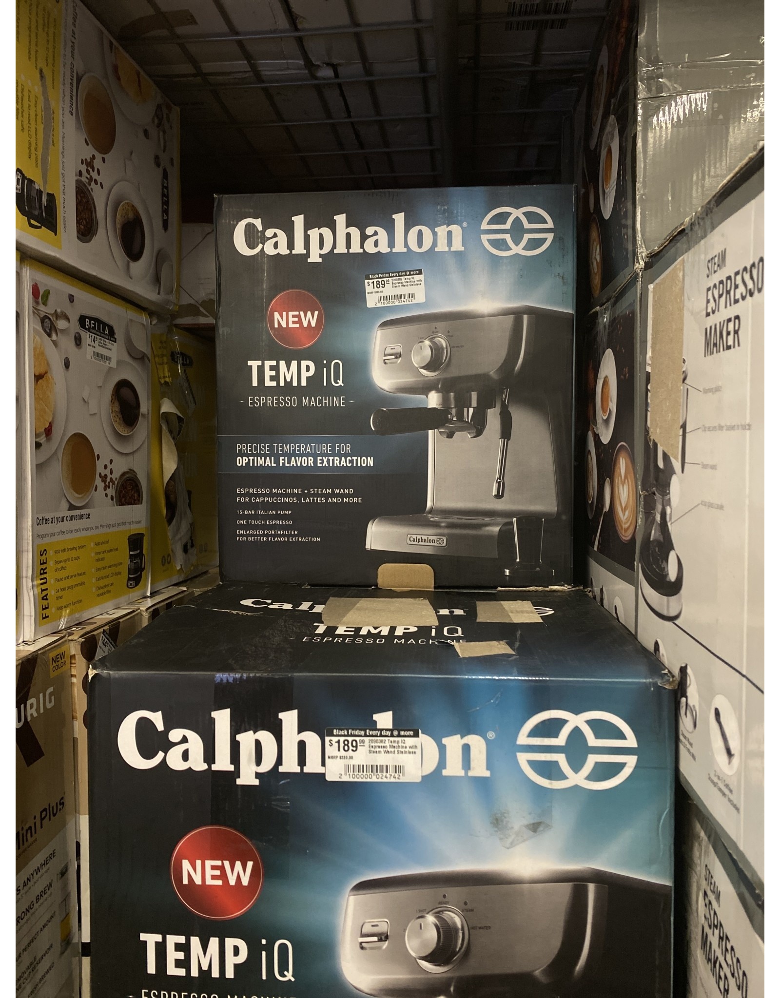 Calphalon 2090382 Temp IQ Espresso Machine with Steam Wand Stainless