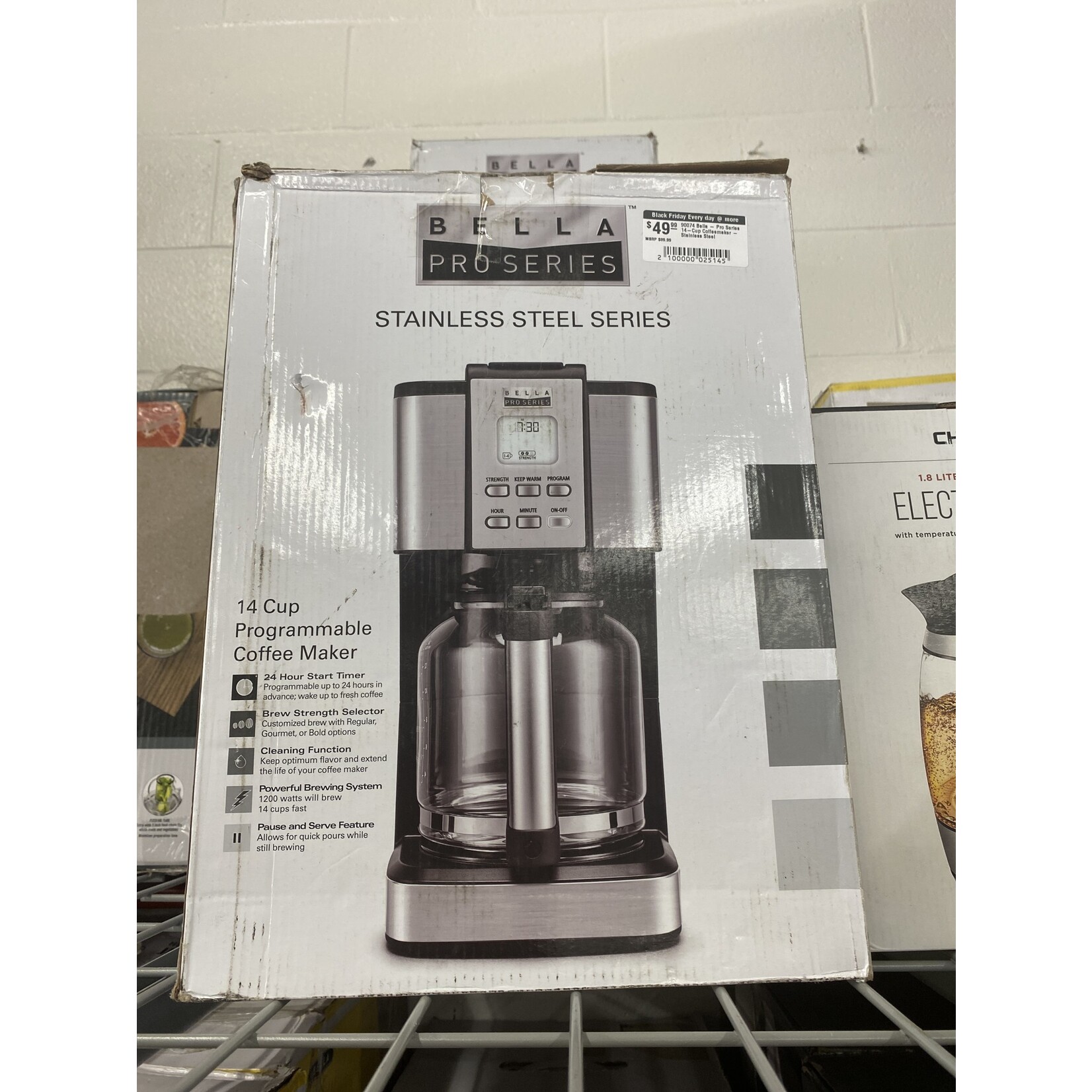 Bella Pro Series 90074 Bella - Pro Series 14-Cup Coffeemaker - Stainless Steel