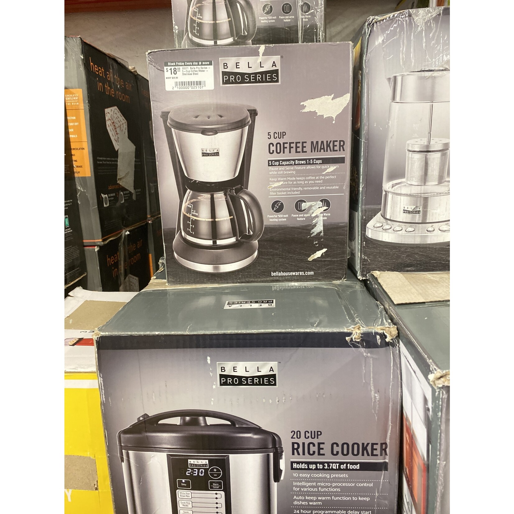 Bella Pro Series 90071  Bella Pro Series - 5-Cup Coffee Maker - Stainless Steel