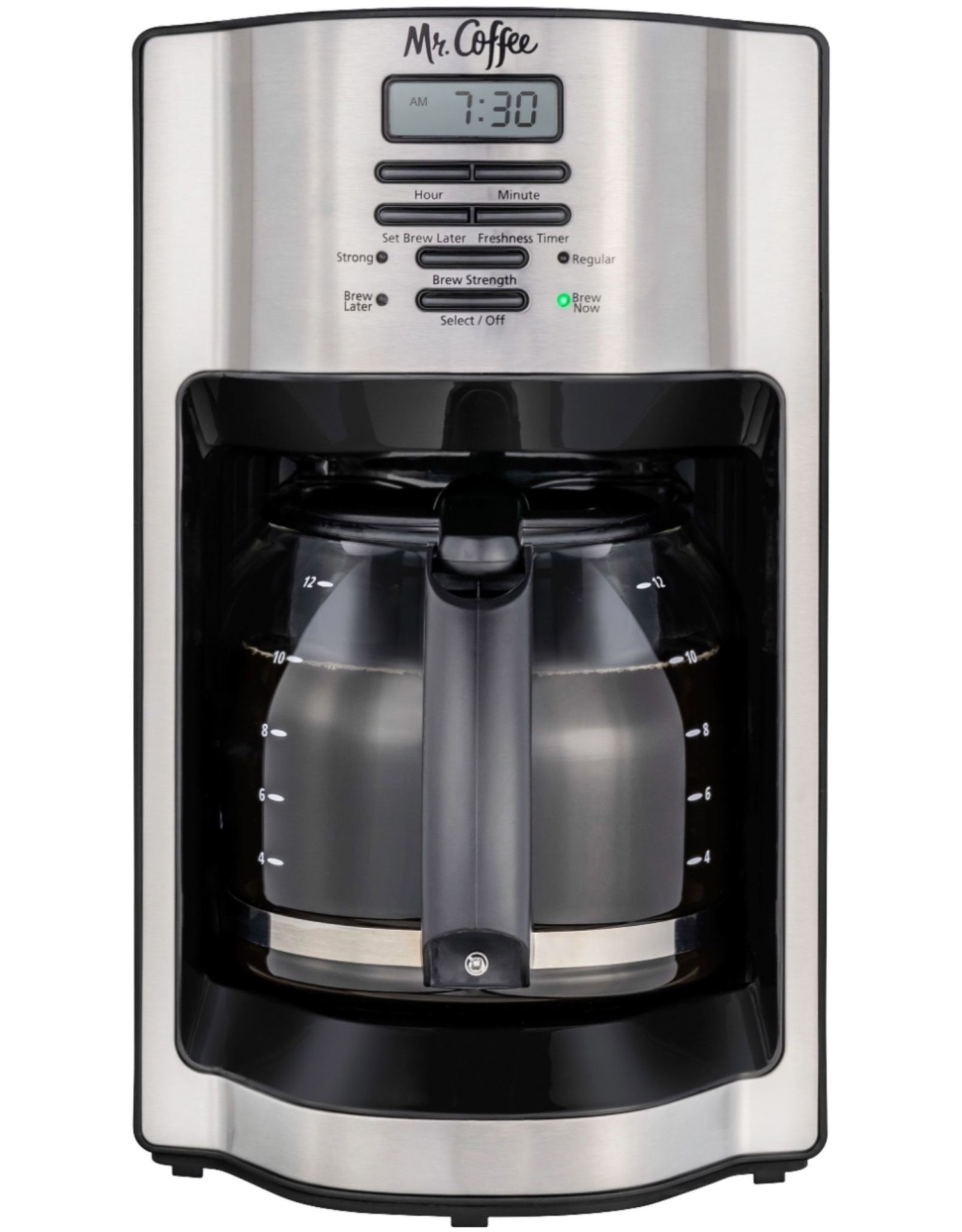 mr. coffee 2121121 Mr. Coffee - 12-Cup Coffee Maker with Rapid Brew System - Stainless Steel