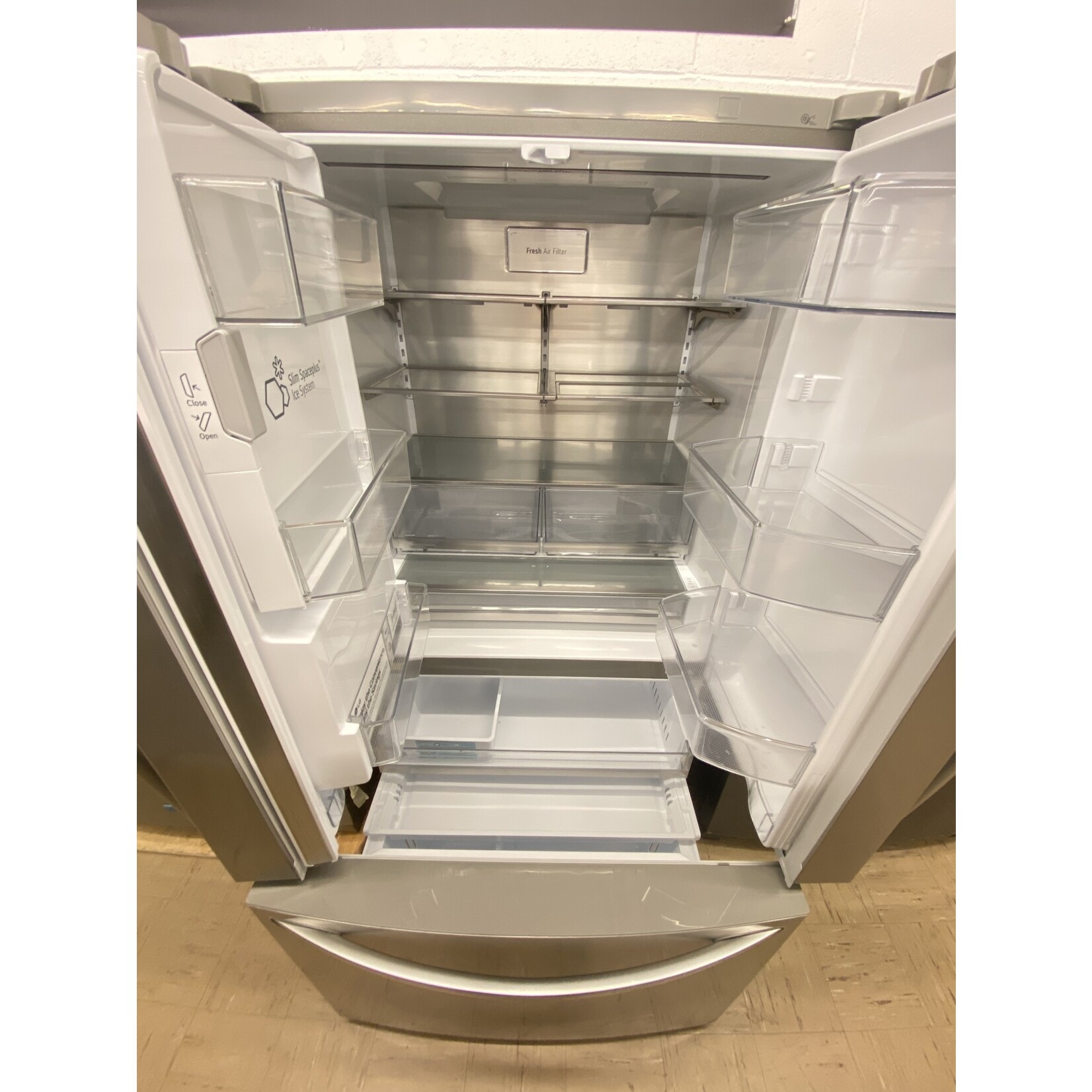 LG Electronics #LRFXC2416S 23.5 cu. ft. Smart French Door Refrigerator, Dual Ice Makers with Craft Ice in PrintProof Stainless Steel, Counter Depth