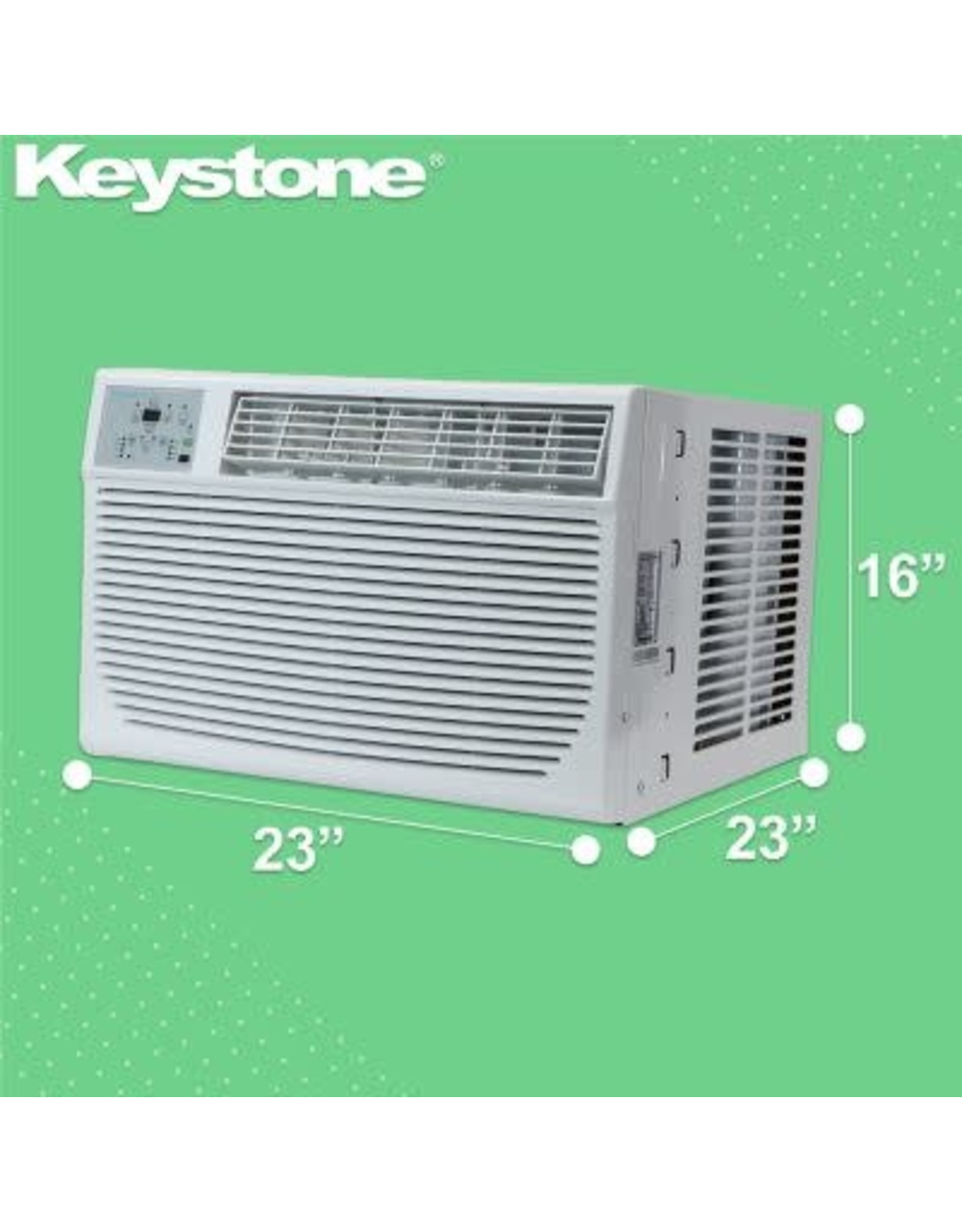 KEYSTONE KSTHW12A Keystone - 550 Sq. Ft. 12,000 BTU Window Air Conditioner and 11,000 BTU Heater - White