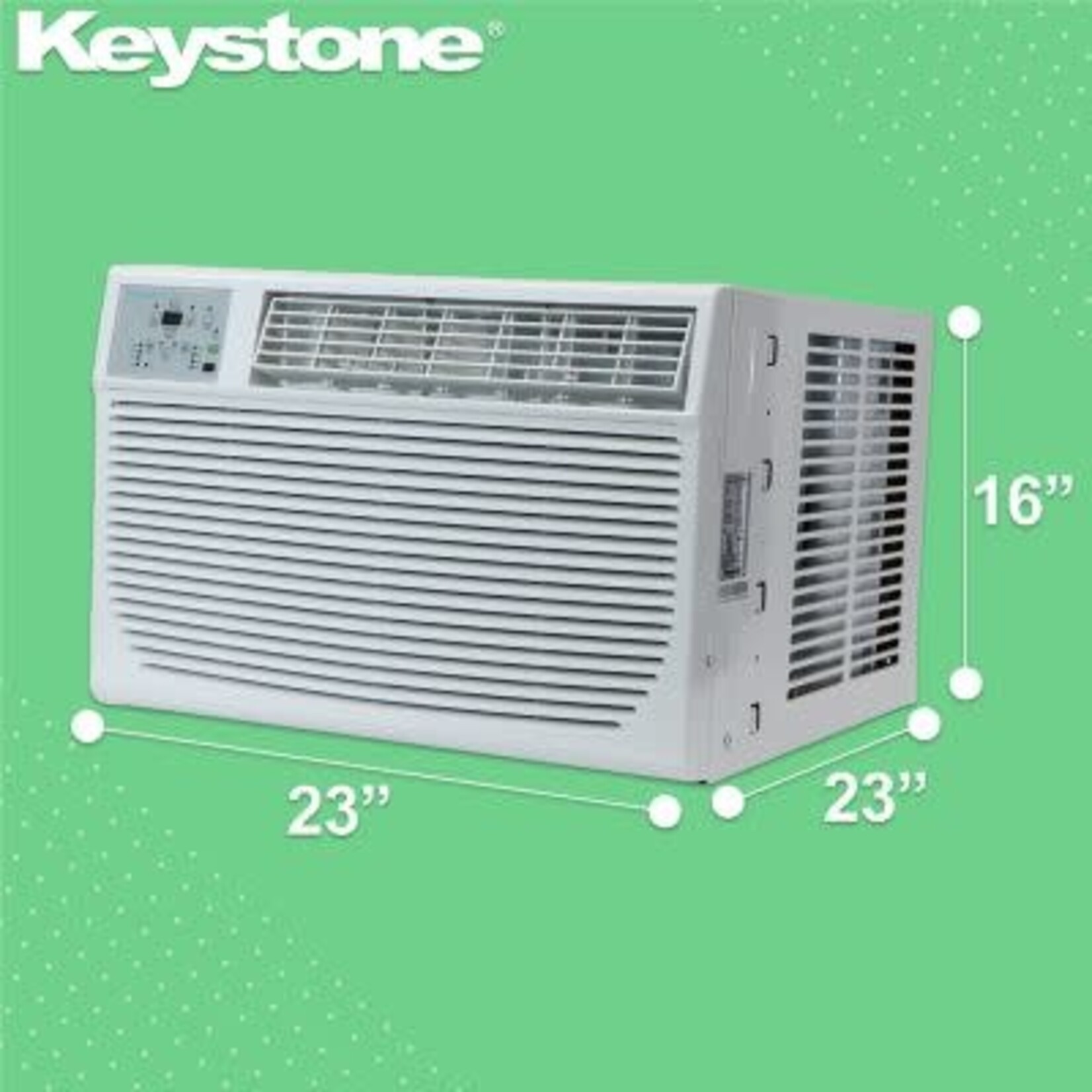 KSTHW12A Keystone - 550 Sq. Ft. 12,000 BTU Window Air Conditioner and 11,000 BTU Heater - White