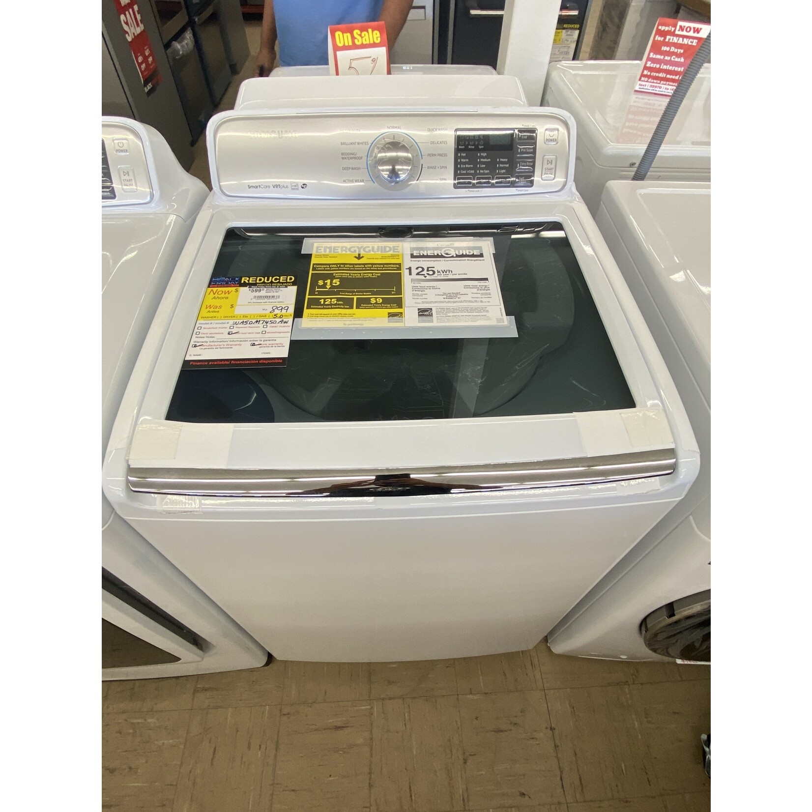 SAMSUNG WA50M7450AW Samsung 5.0 cf TL washer w/ VRT