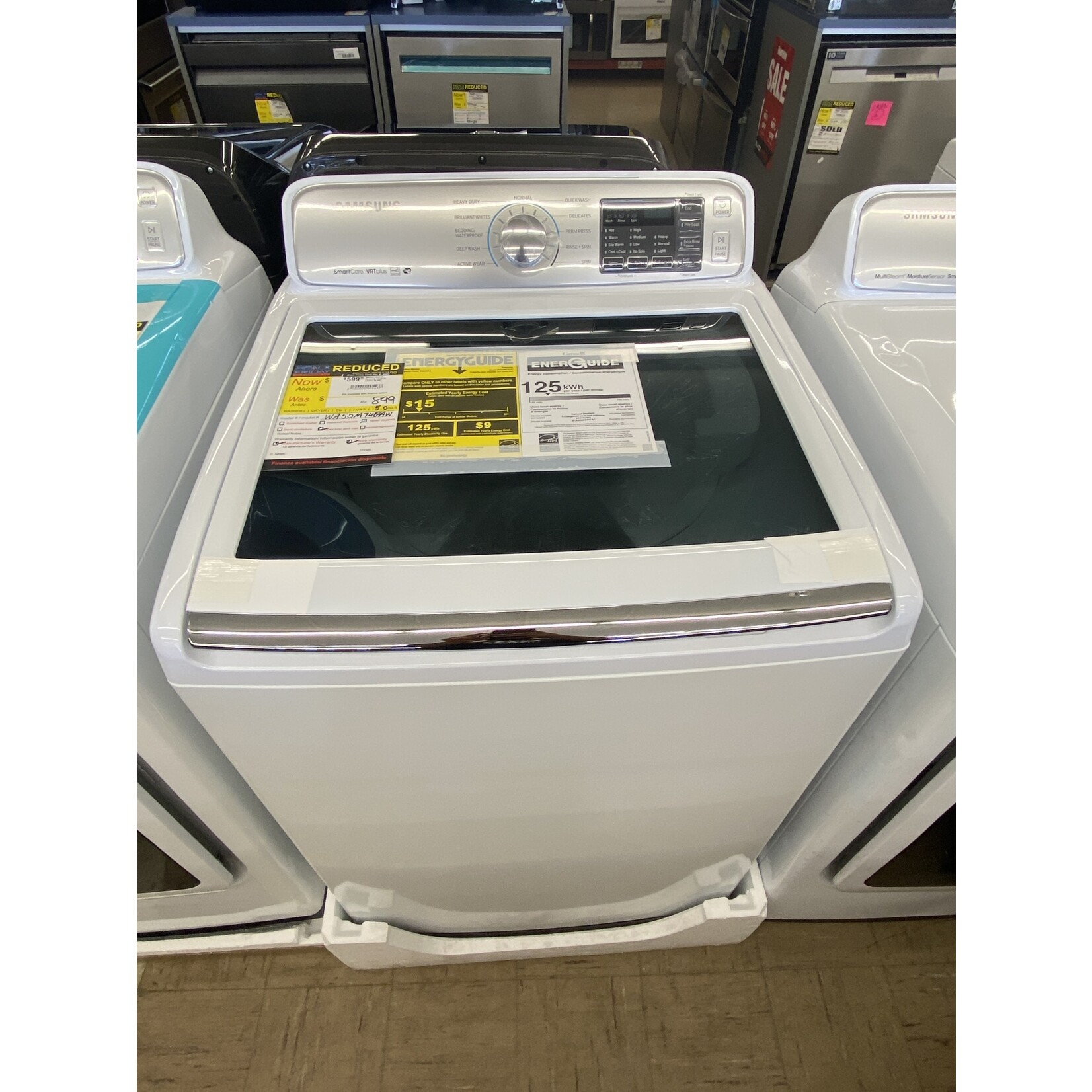 SAMSUNG WA50M7450AW Samsung 5.0 cf TL washer w/ VRT