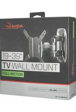 Rocketfish™ Rocketfish™ - Full-Motion TV Wall Mount for Most 19" - 39" TVs - Black