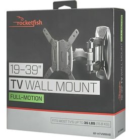 Rocketfish™ Rocketfish™ - Full-Motion TV Wall Mount for Most 19" - 39" TVs - Black