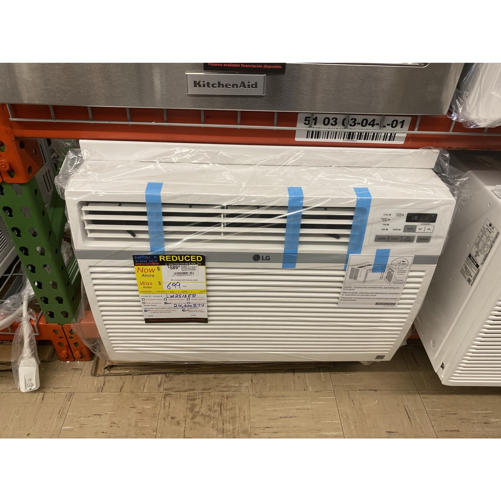 LG Electronics 24,500 BTU 230/208-Volt Window Air Conditioner with Remote and ENERGY STAR in White