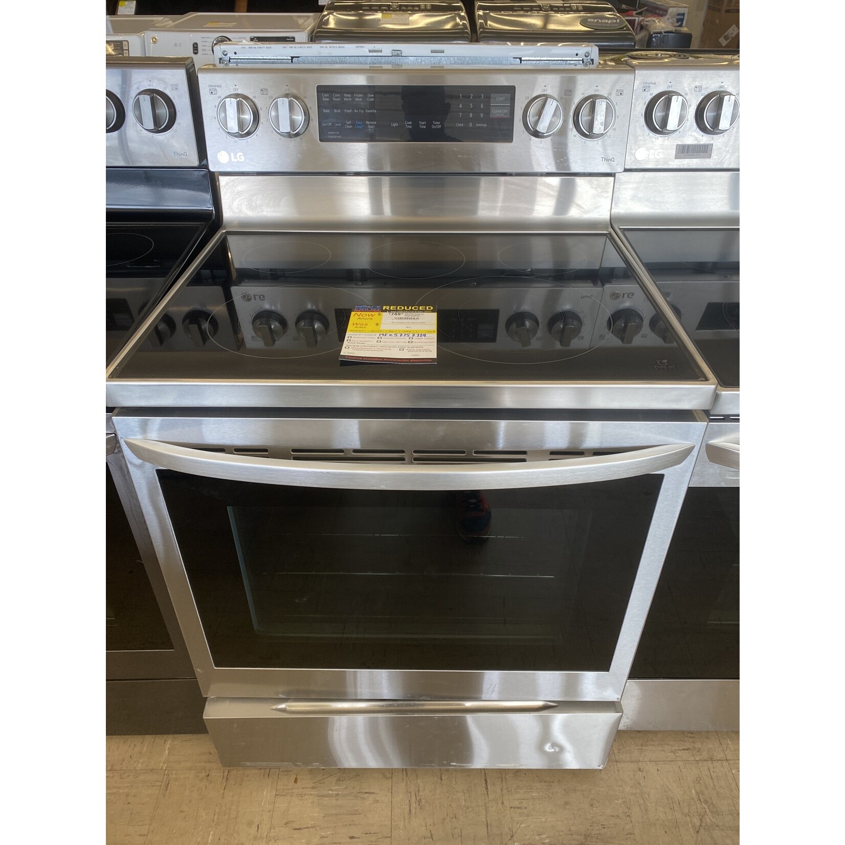 LG Electronics *LREL6325F 6.3 cu. ft. Smart True Convection InstaView Electric Range Single Oven with Air Fry in Printproof Stainless Steel