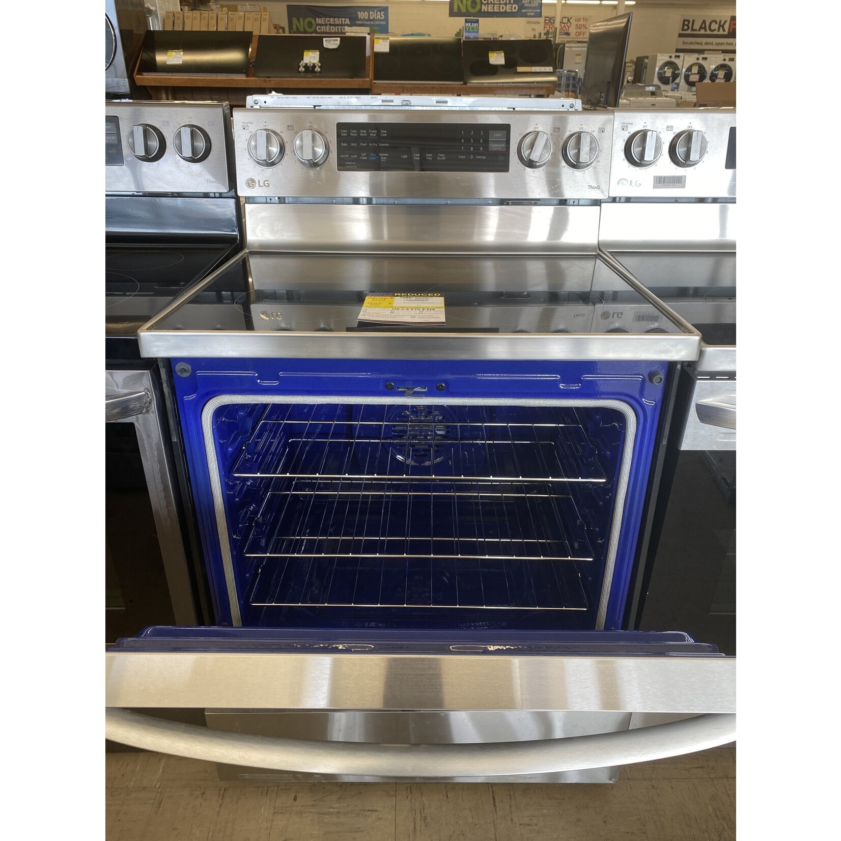 LG Electronics *LREL6325F 6.3 cu. ft. Smart True Convection InstaView Electric Range Single Oven with Air Fry in Printproof Stainless Steel