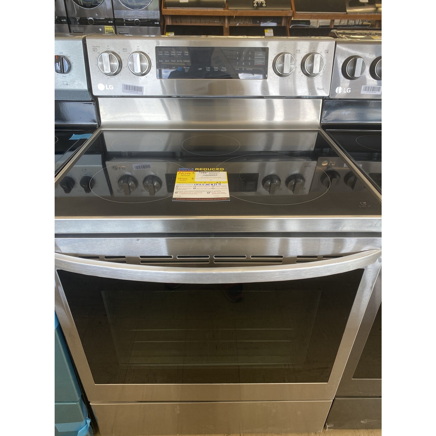 LG Electronics *LREL6325F 6.3 cu. ft. Smart True Convection InstaView Electric Range Single Oven with Air Fry in Printproof Stainless Steel