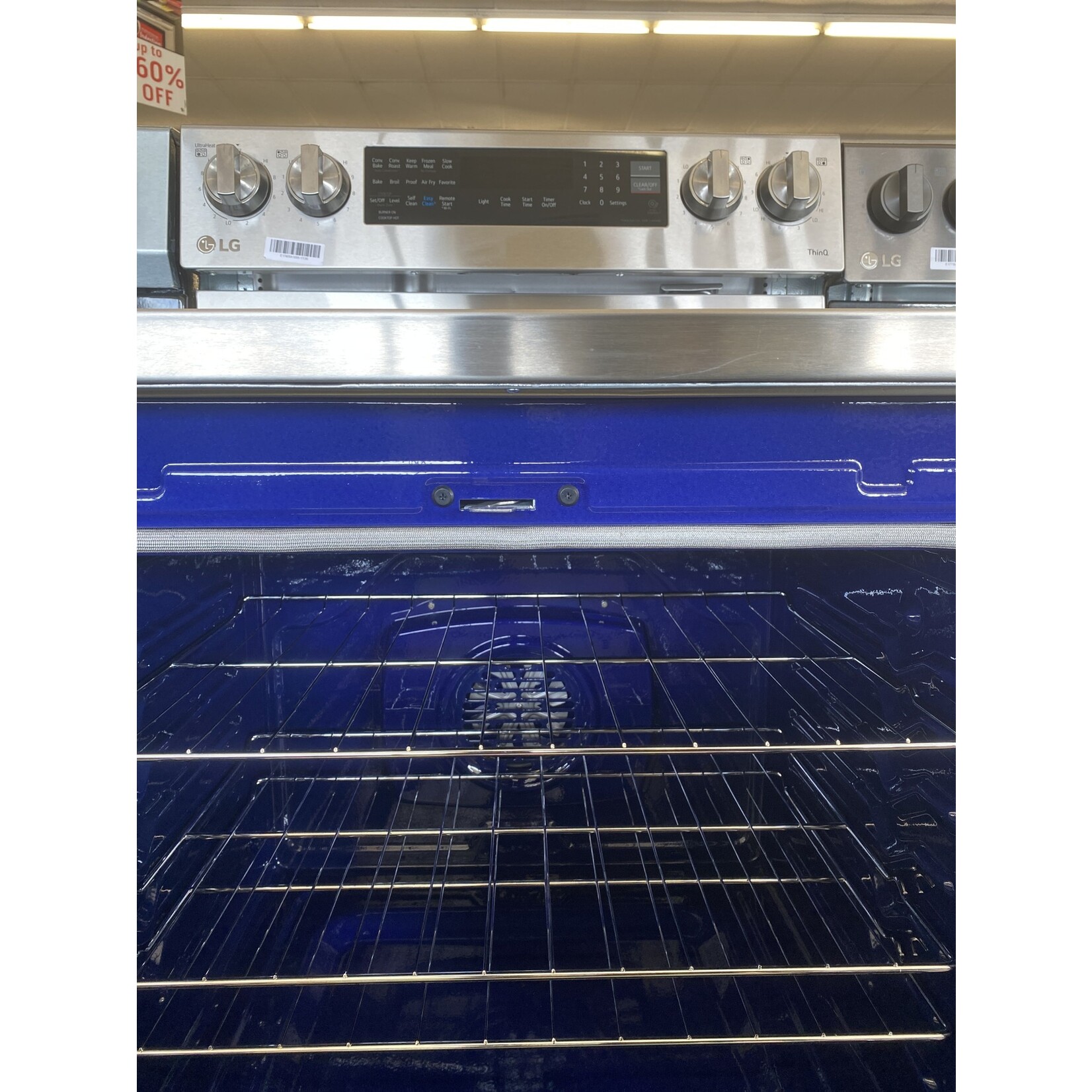 LG Electronics *LREL6325F 6.3 cu. ft. Smart True Convection InstaView Electric Range Single Oven with Air Fry in Printproof Stainless Steel