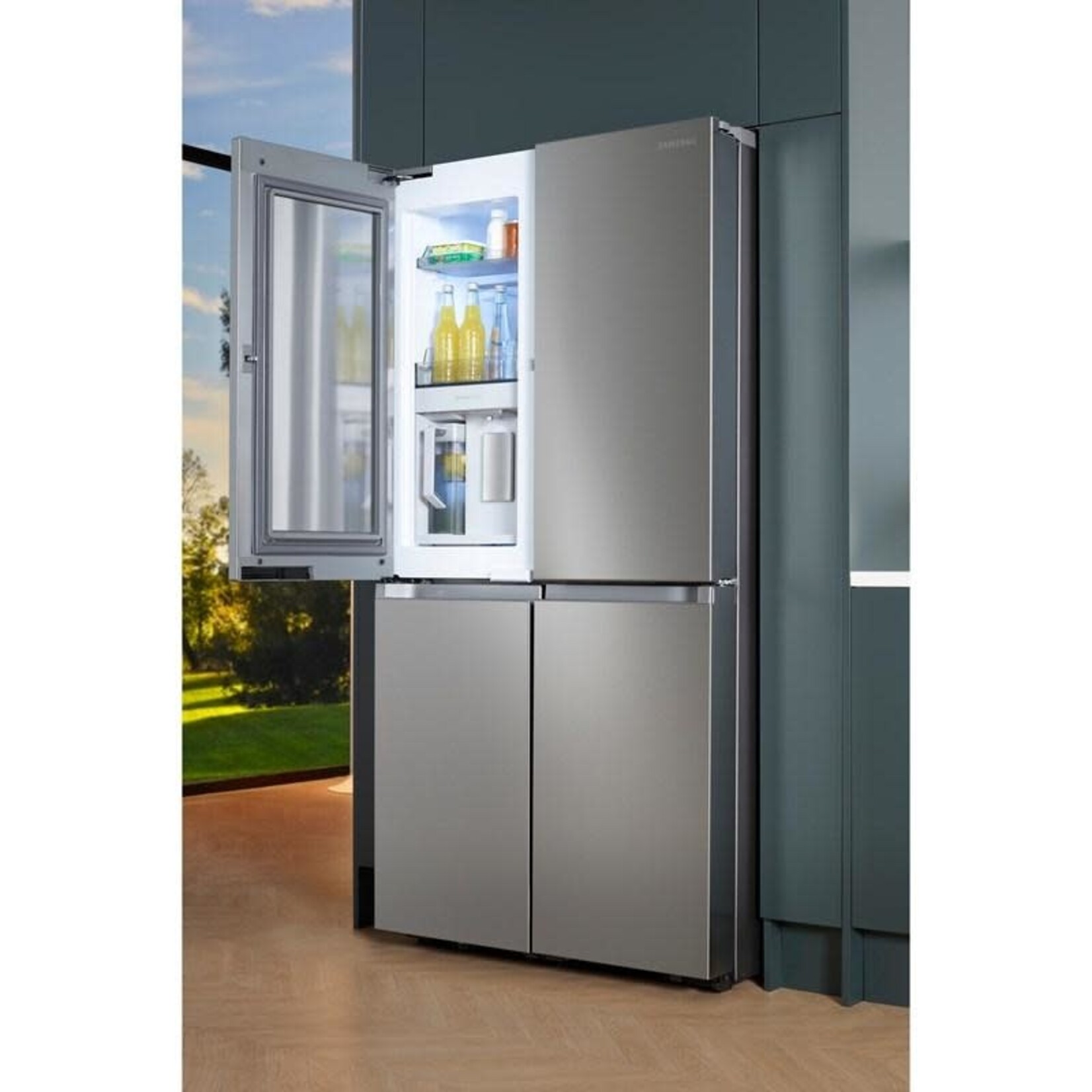 SAMSUNG #RF29A9671SR  29 cu. ft. 4-Door Flex French Door Refrigerator in Fingerprint Resistant Stainless Steel with FlexZone