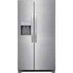 Frigidaire *FRSS2623AS 36 Inch Freestanding Side by Side Refrigerator with 25.6 cu. ft. Capacity, 3 Glass Shelves, External Water Dispenser, Crisper Drawer, Ice Maker, Automatic Defrost, in Stainless Steel