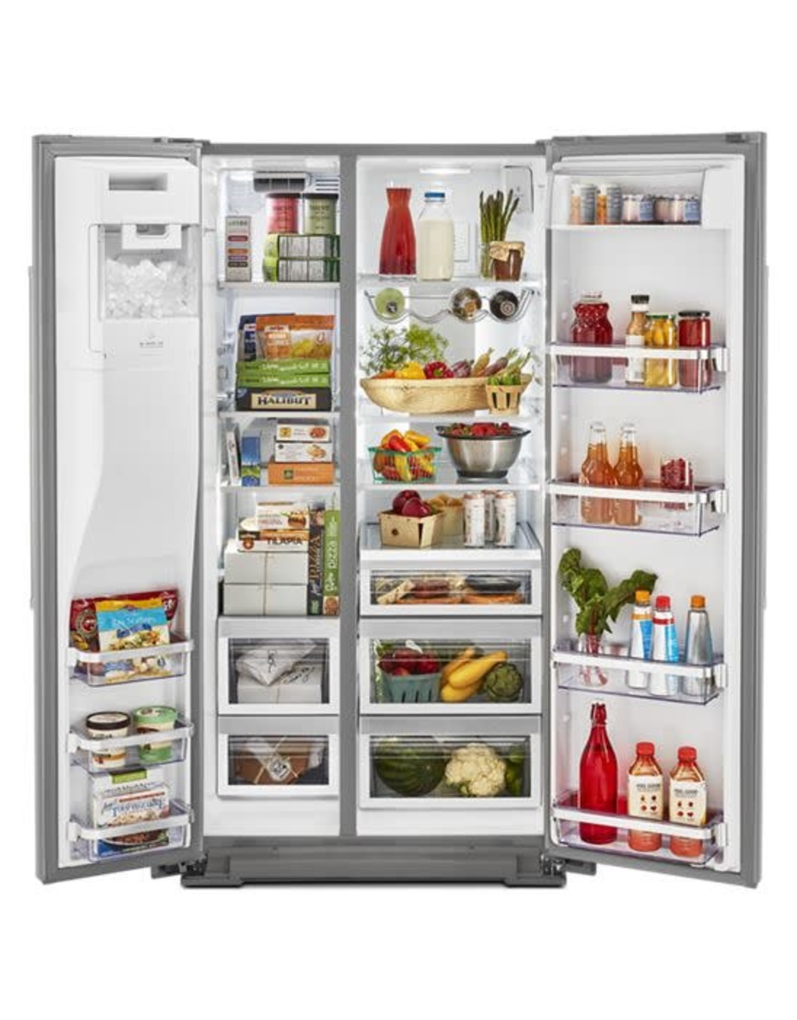 KRSF705HPS 36 in. W 24.8 cu. ft. Side by Side Refrigerator with Exterior Ice and Water in PrintShield Stainless Steel