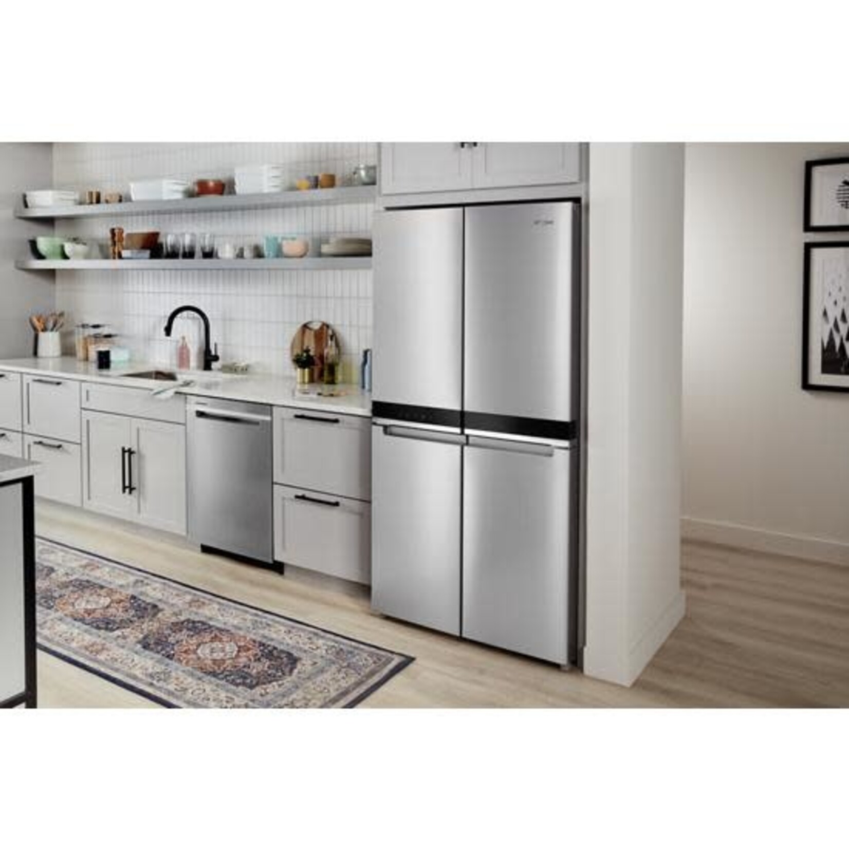 Whirlpool *WRQA59CNKZ  36 in. 19.4 cu. ft. 4-Door French Door Refrigerator in Fingerprint Resistant Stainless Steel, Counter Depth