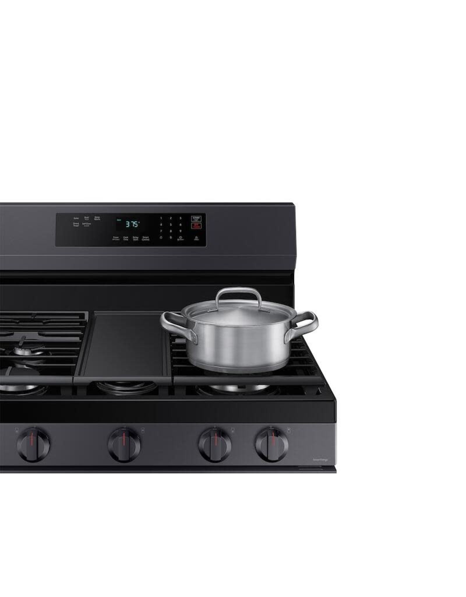 SAMSUNG NX60A6311SG 6.0 cu. ft. Smart Freestanding Gas Range with 18K BTU Dual Power Burner in Black Stainless Steel