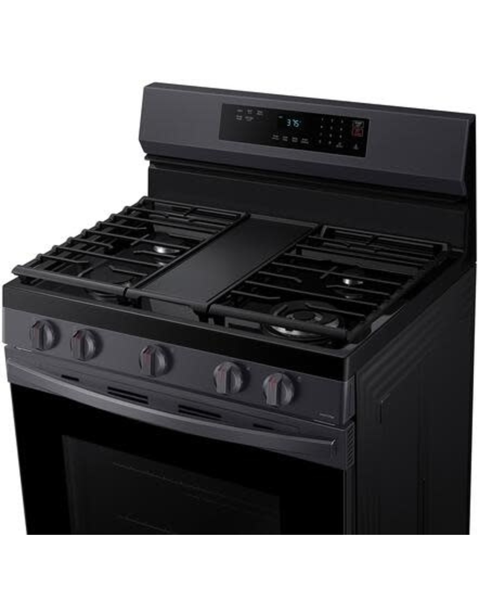 SAMSUNG NX60A6311SG 6.0 cu. ft. Smart Freestanding Gas Range with 18K BTU Dual Power Burner in Black Stainless Steel