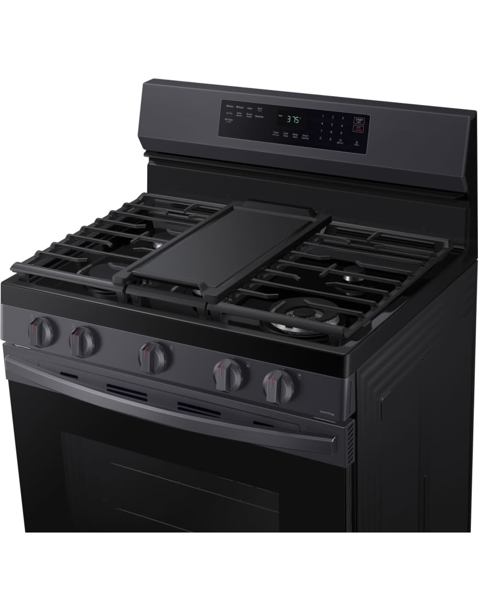 SAMSUNG NX60A6511SG 6 cu. ft. Smart Wi-Fi Enabled Convection Gas Range with No Preheat AirFry in Black Stainless Steel