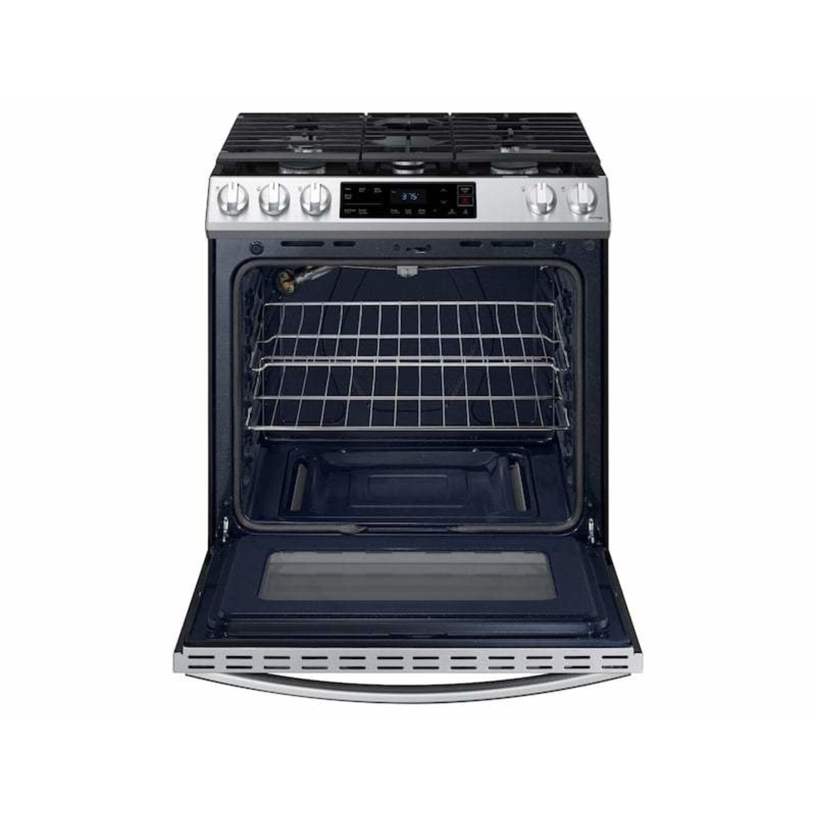SAMSUNG NX60T8111SS SAMSUNG 30 in. 6.0 cu. ft. Slide-In Gas Range with Self-Cleaning Oven in Stainless Steel