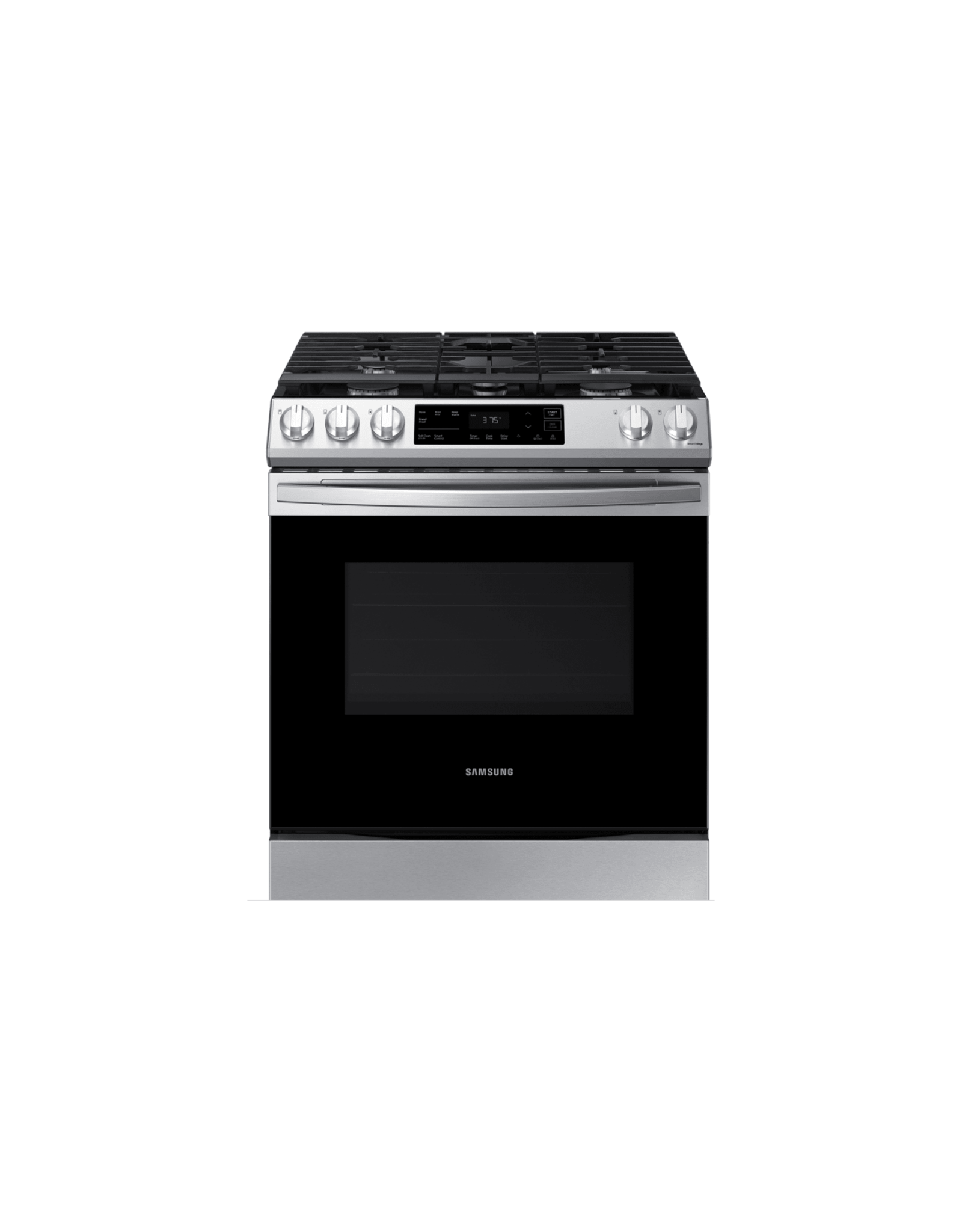 SAMSUNG NX60T8111SS SAMSUNG 30 in. 6.0 cu. ft. Slide-In Gas Range with Self-Cleaning Oven in Stainless Steel