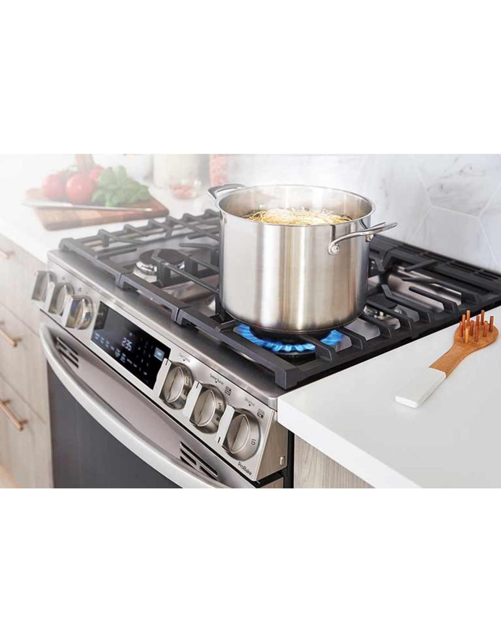 LG Electronics LSGL6335F 6.3 cu. ft. Slide-in Gas Range with EasyClean, Instaview and Air Fry in Printproof Stainless Steel