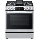 LG Electronics LSGL6335F 6.3 cu. ft. Slide-in Gas Range with EasyClean, Instaview and Air Fry in Printproof Stainless Steel