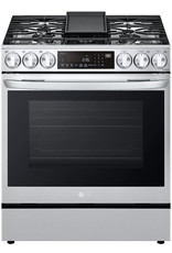 LG Electronics LSGL6335F 6.3 cu. ft. Slide-in Gas Range with EasyClean, Instaview and Air Fry in Printproof Stainless Steel